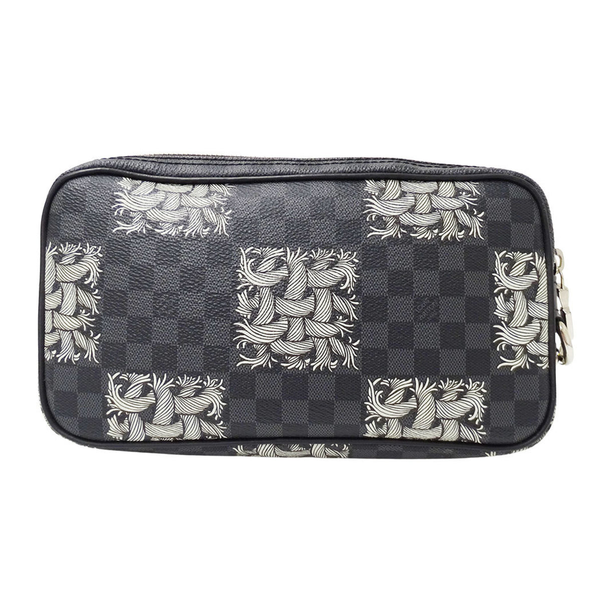 Louis Vuitton Black Galle Damier Graphite Clutch Bag Handbag (Pre-Owned)