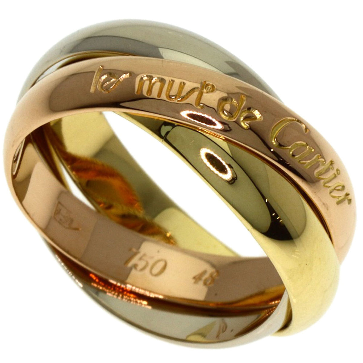 Cartier Trinity Yellow Gold (18K) Pink Gold (18K) White Gold (18K) Band Ring (Pre-Owned)