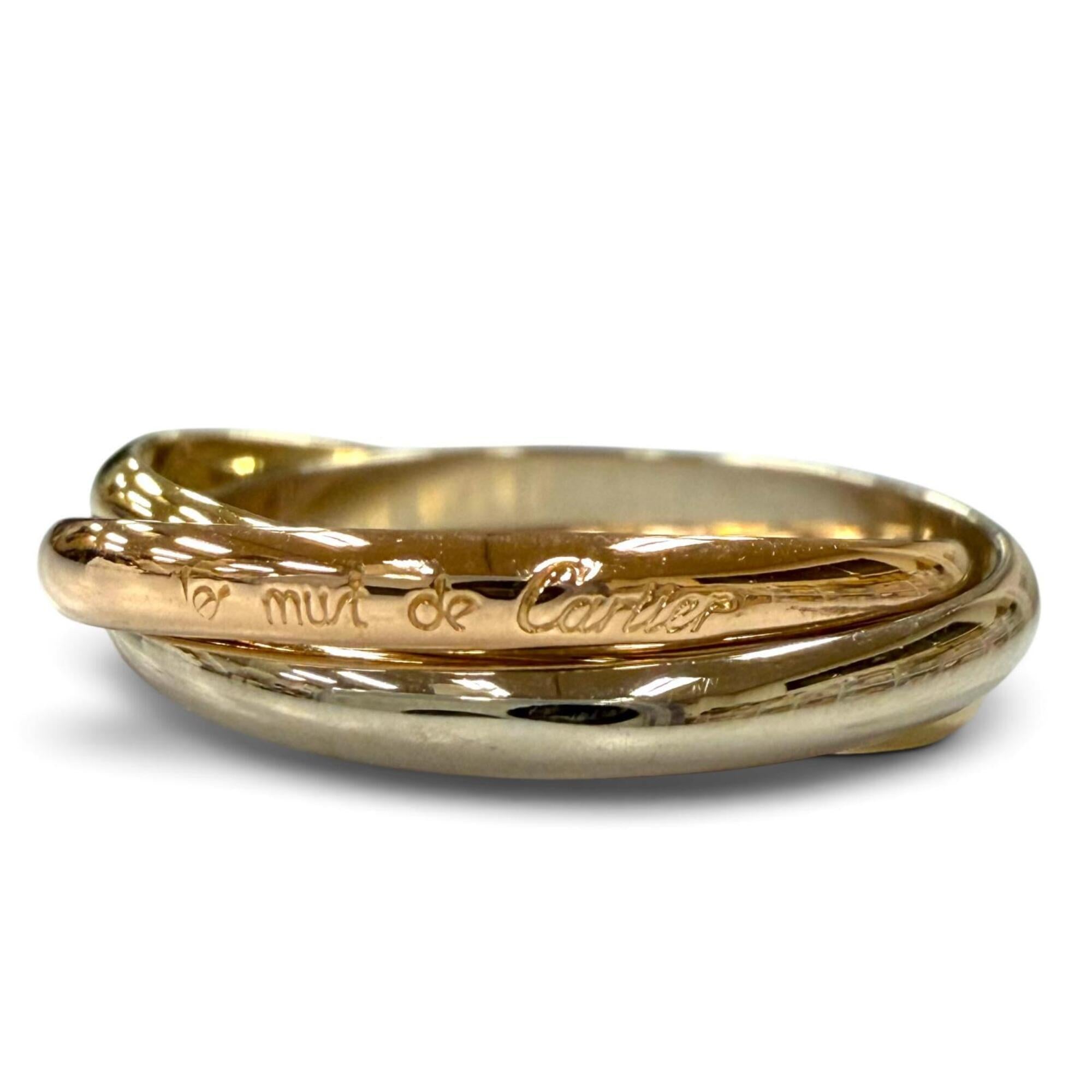 Cartier Silver Pink Gold Yellow Gold Yellow Gold (18K) Pink Gold (18K) Band Ring (Pre-Owned)