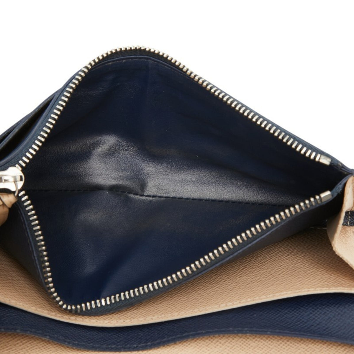Louis Vuitton Blue Indigo Leather Long Wallet (Bi-Fold) (Pre-Owned)