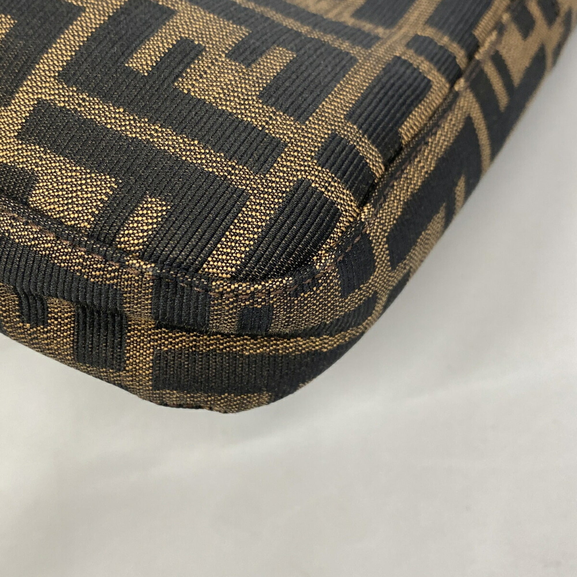 Fendi Brown Nylon Canvas Handbag (Pre-Owned)
