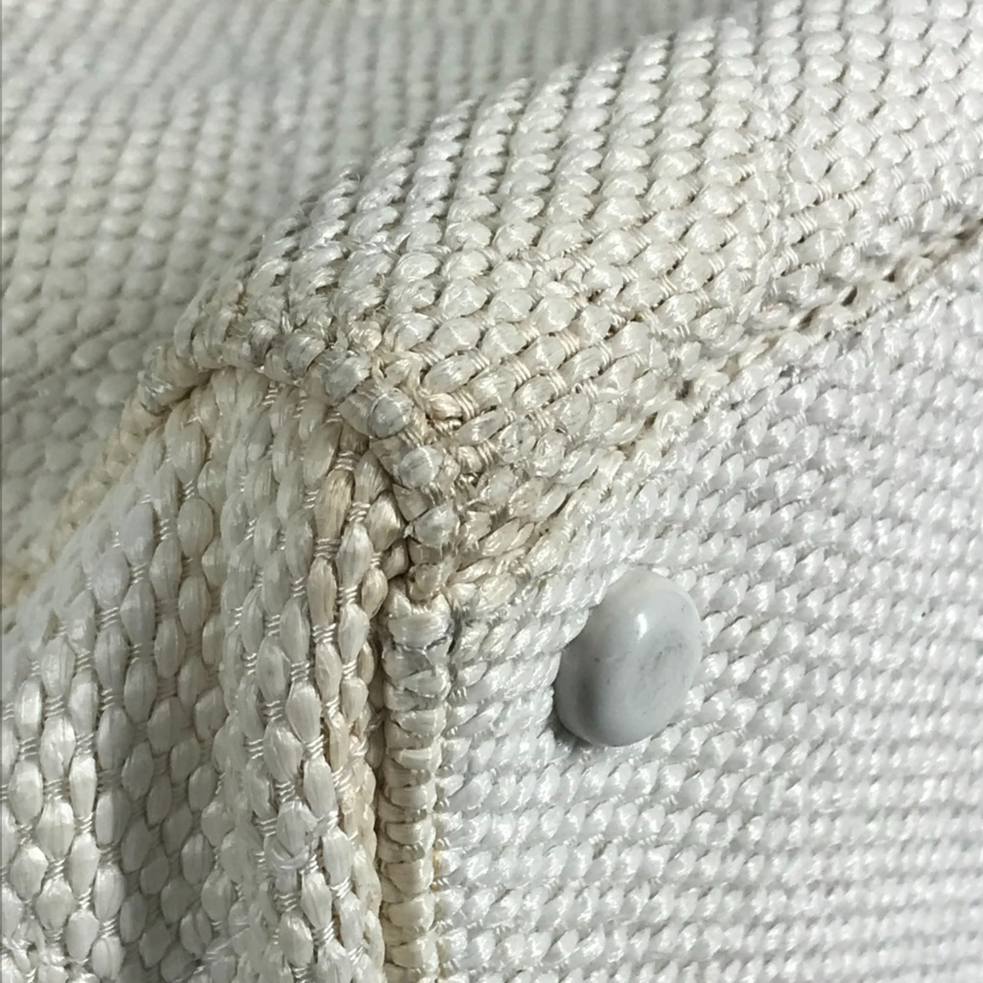 Chanel White Hemp Shoulder Bag Tote Bag (Pre-Owned)