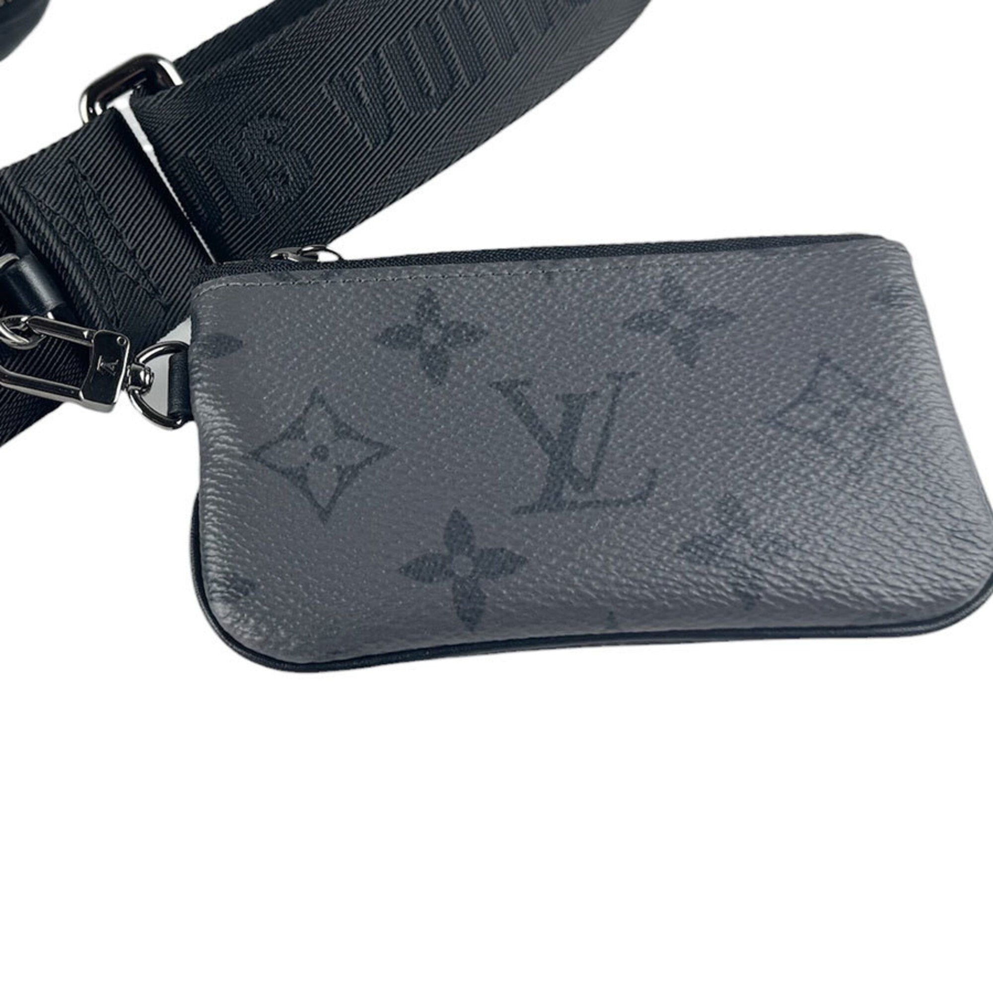 Louis Vuitton Black Gray Monogram Eclipse Pouch Shoulder Bag (Pre-Owned)