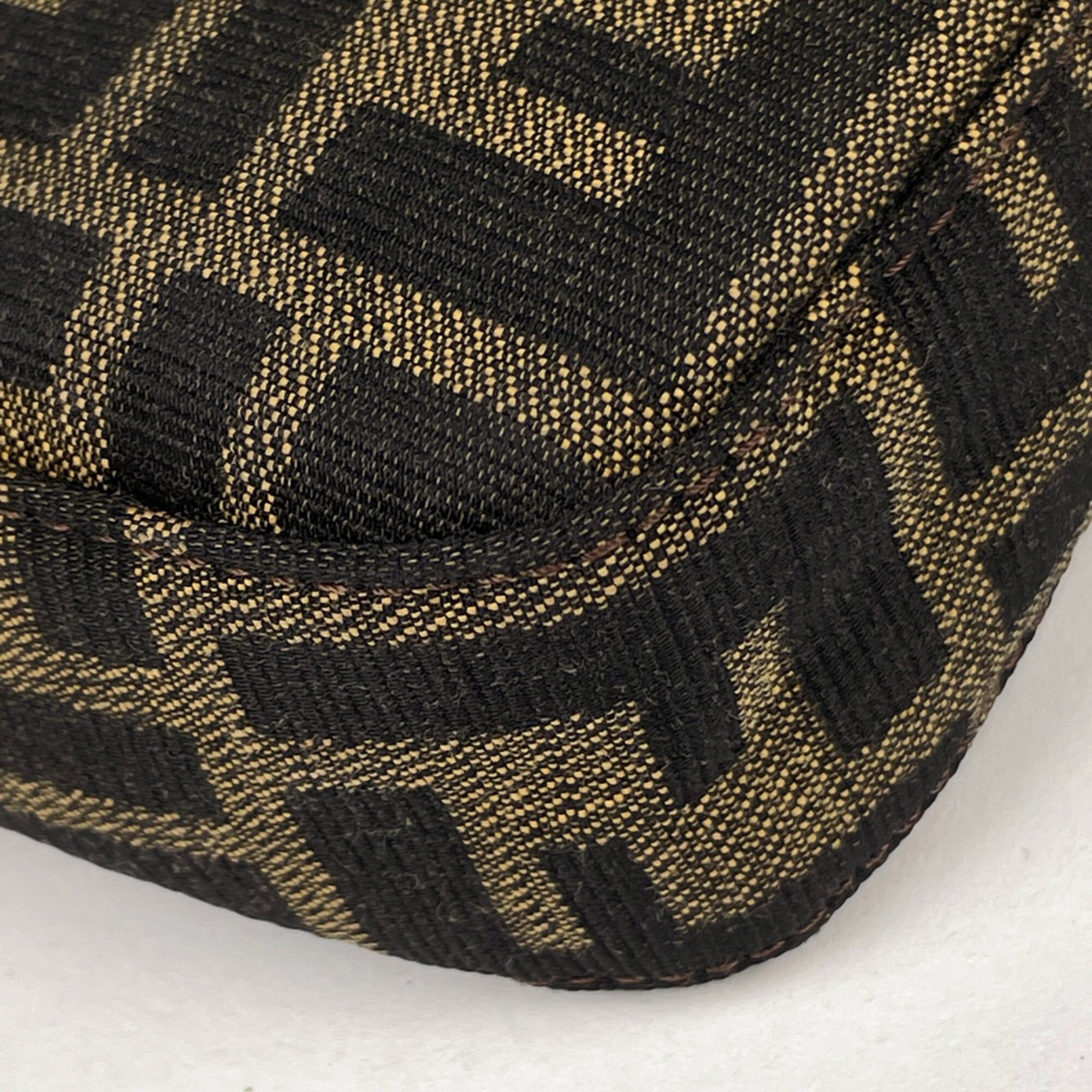 Fendi Brown Zucca Handbag Shoulder Bag (Pre-Owned)