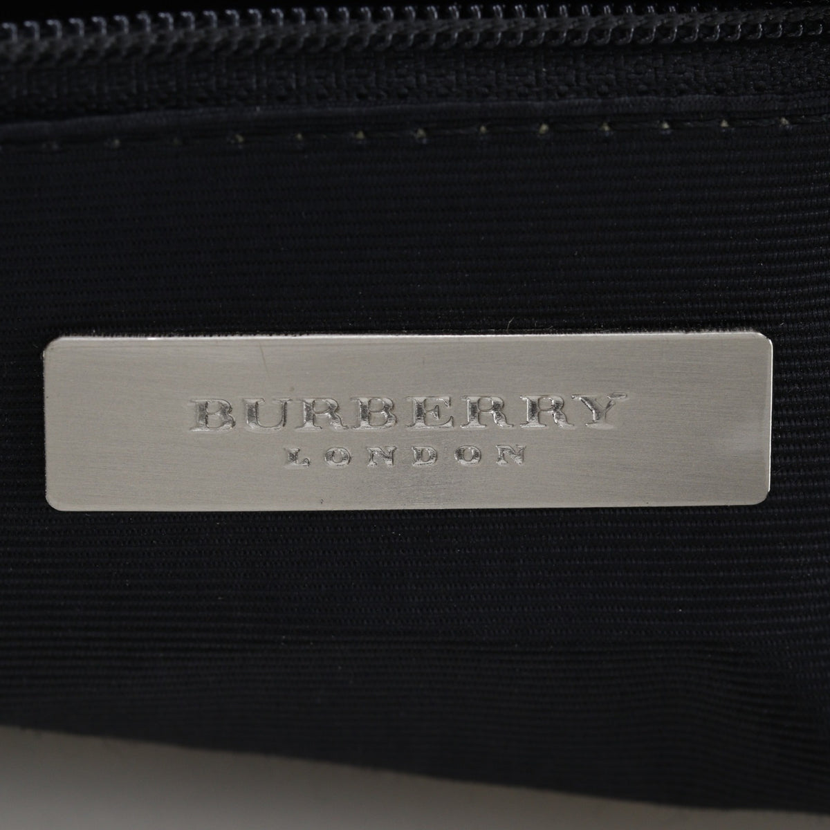 Burberry Black Leather Nylon Canvas Tote Bag (Pre-Owned)