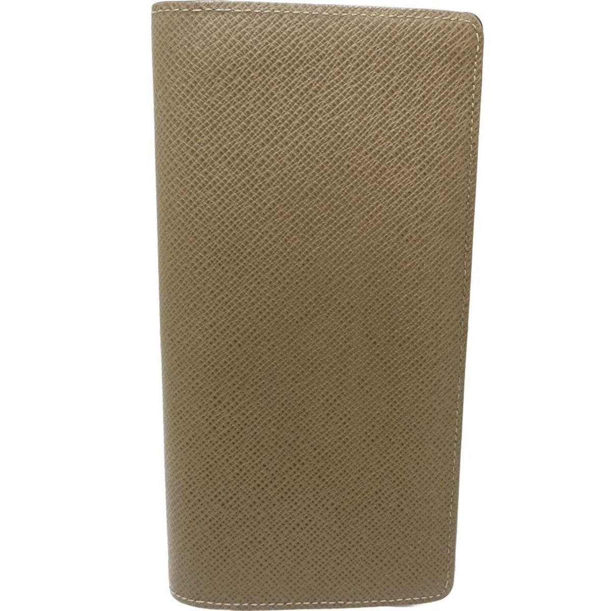 Louis Vuitton Khaki Taiga Leather Long Wallet (Bi-Fold) (Pre-Owned)