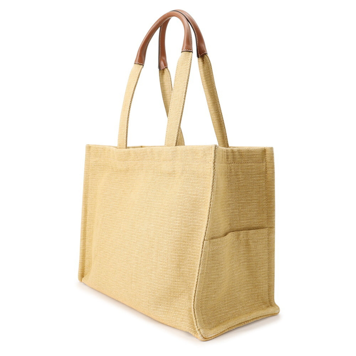Celine Brown Canvas Leather Handbag Tote Bag (Pre-Owned)