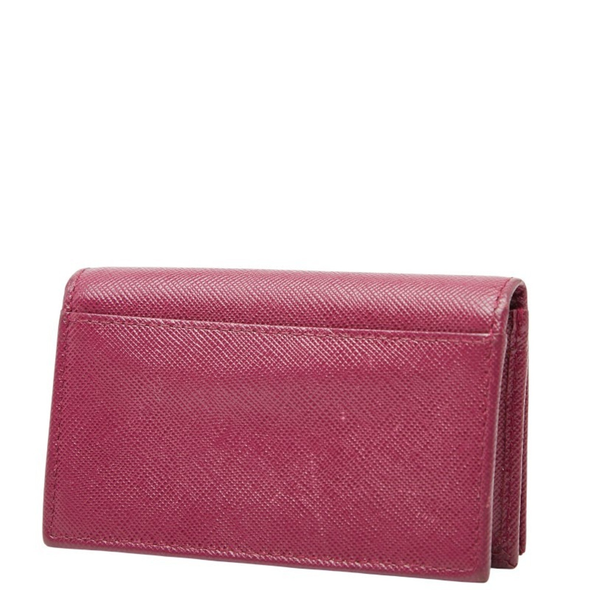 Prada Purple Leather Coin Purse/Coin Case (Pre-Owned)