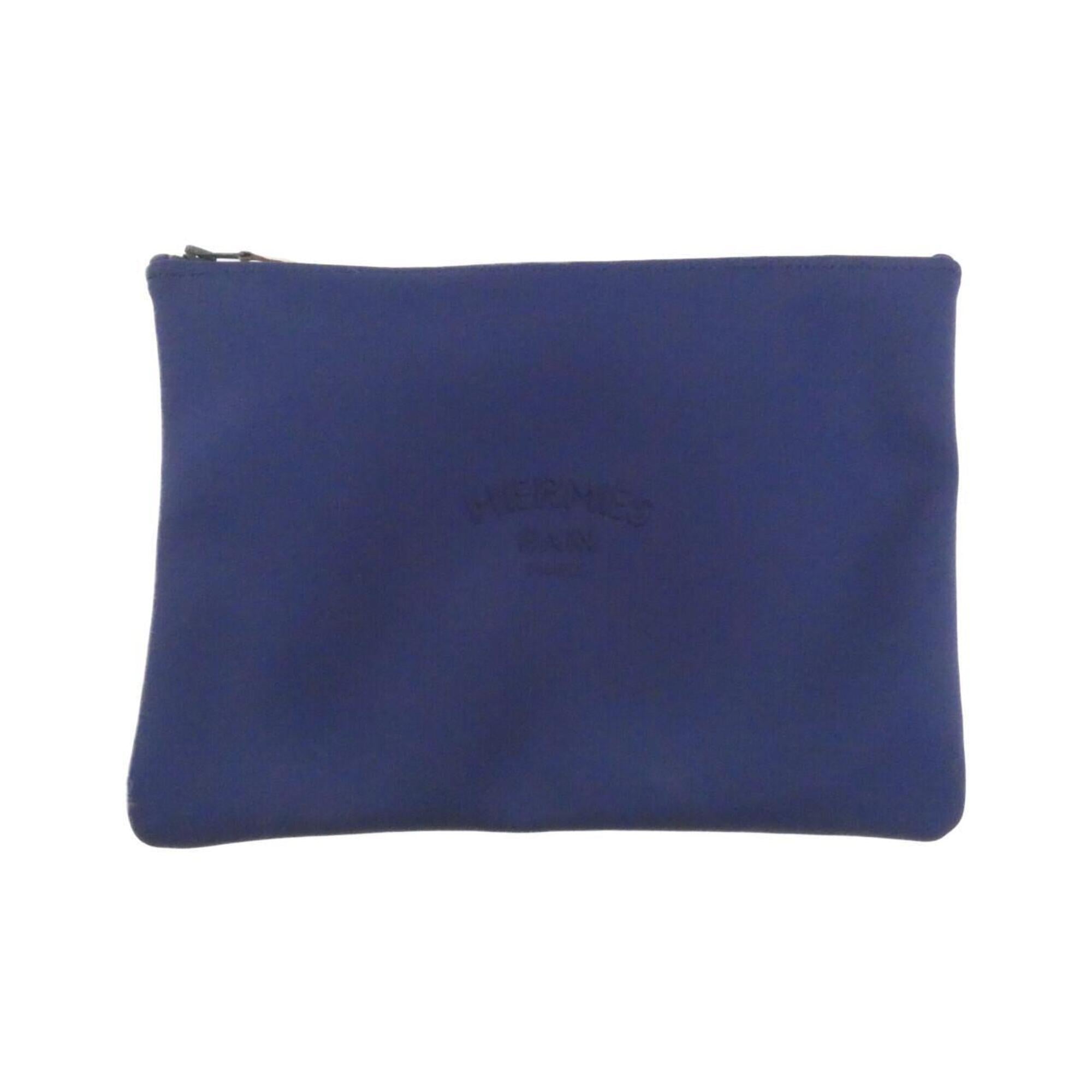 Hermes Black Blue Polyamide Handbag Pouch (Pre-Owned)
