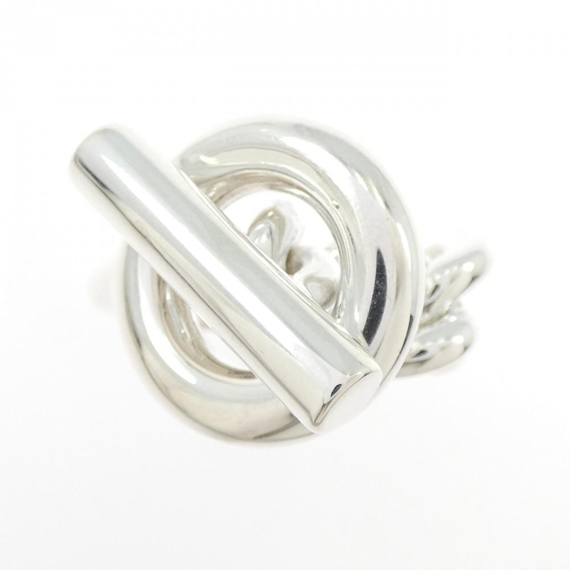 Hermes Silver 925 Band Ring (Pre-Owned)