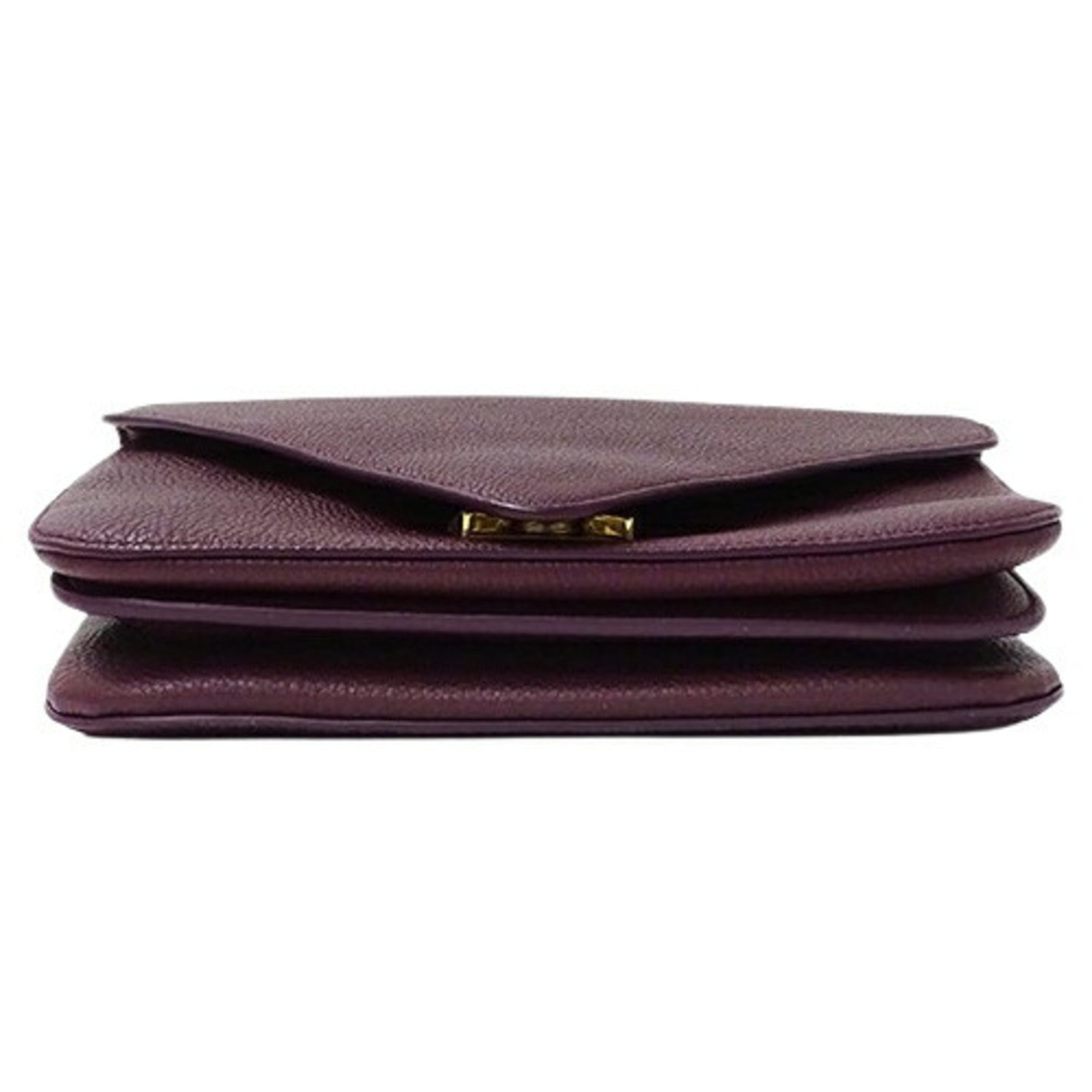 Bottega Veneta Purple Leather Handbag Shoulder Bag (Pre-Owned)
