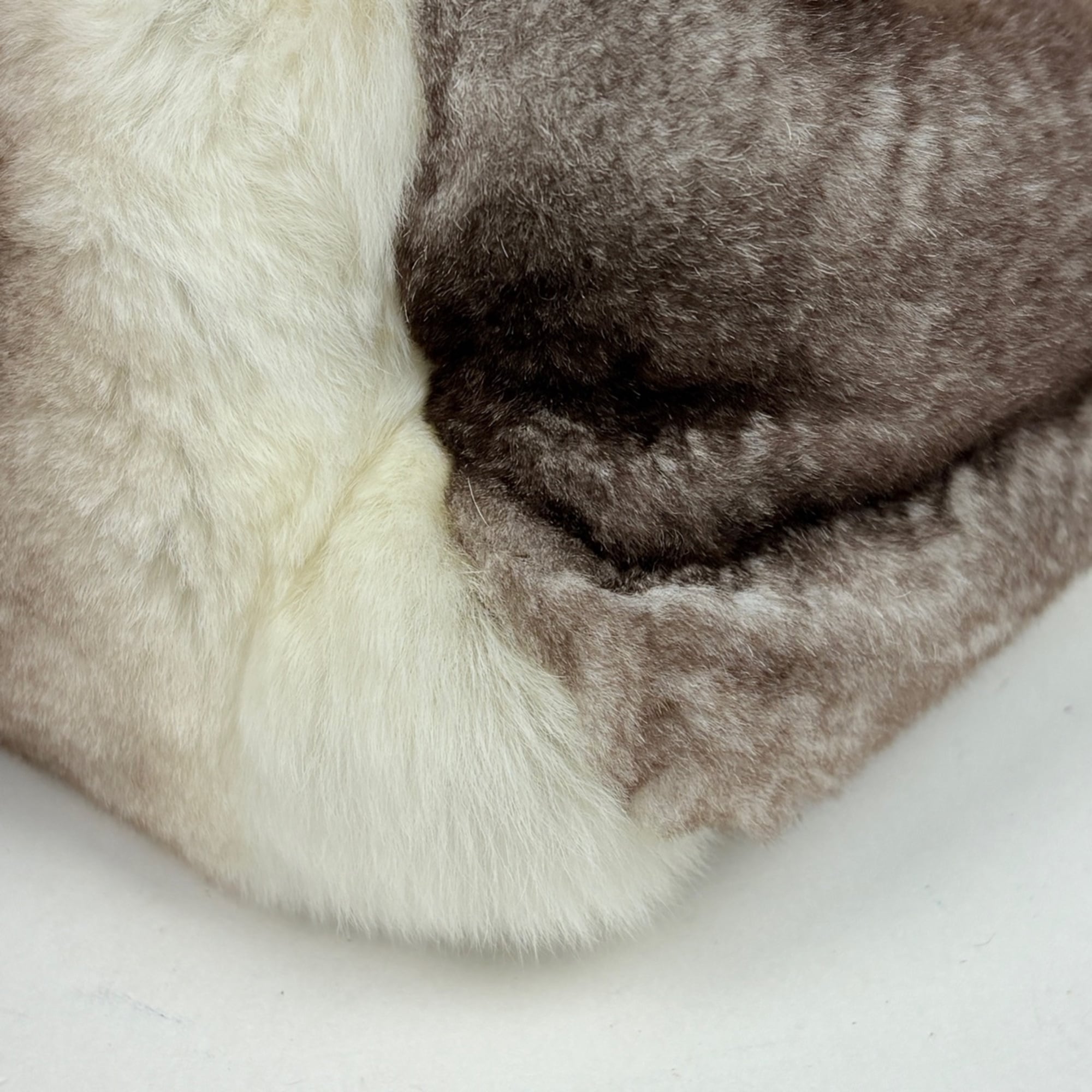 Cartier Grayish Fur Leather Handbag (Pre-Owned)