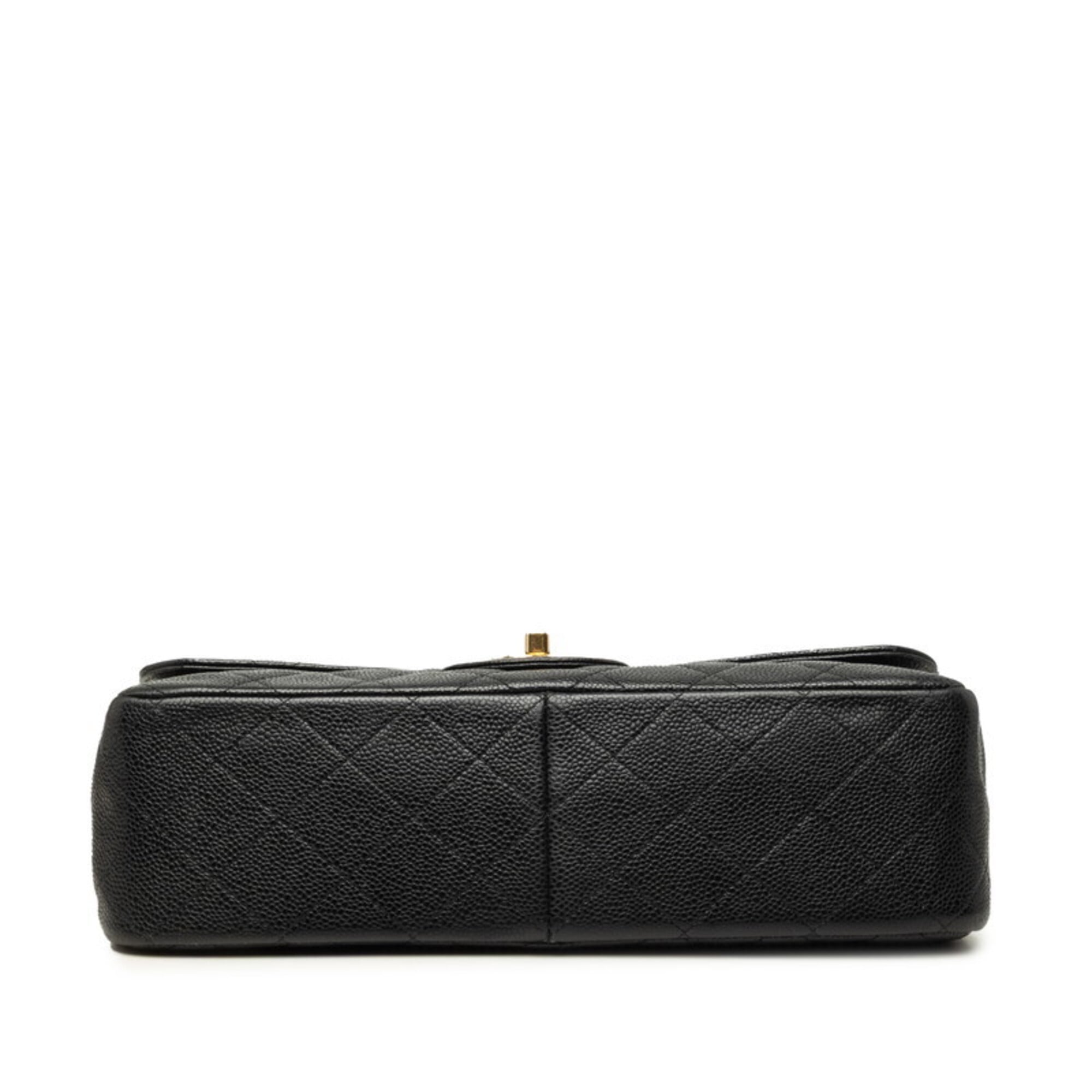 Chanel Black Grained Calfskin Shoulder Bag (Pre-Owned)
