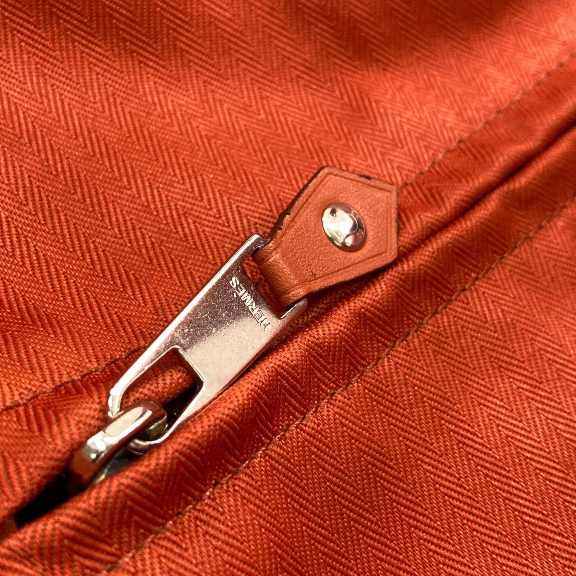 Hermes Orange Cotton Polyester Tote Bag (Pre-Owned)