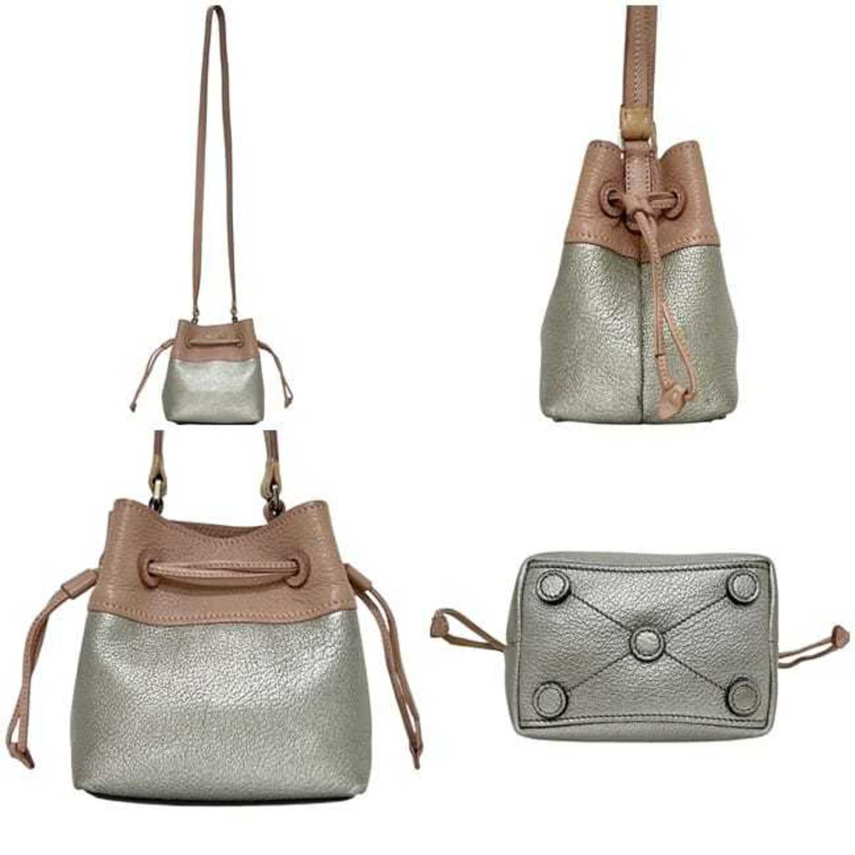 Miu Miu Pink Silver Leather Shoulder Bag (Pre-Owned)