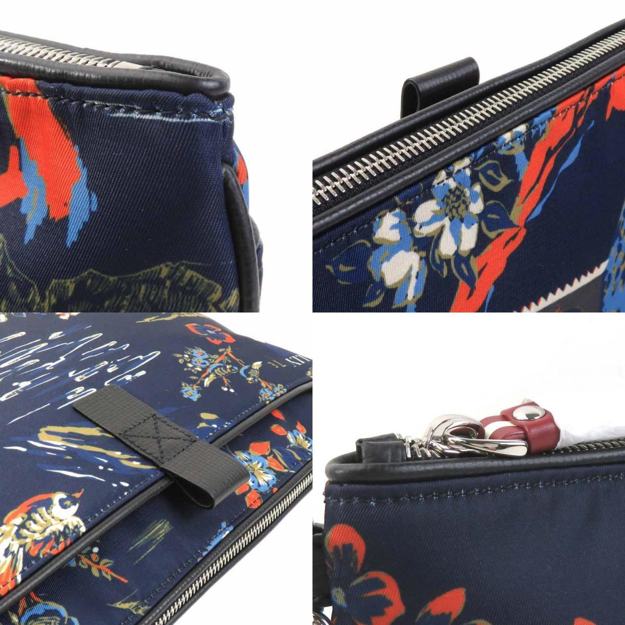 Bally Navy Nylon Clutch Bag (Pre-Owned)