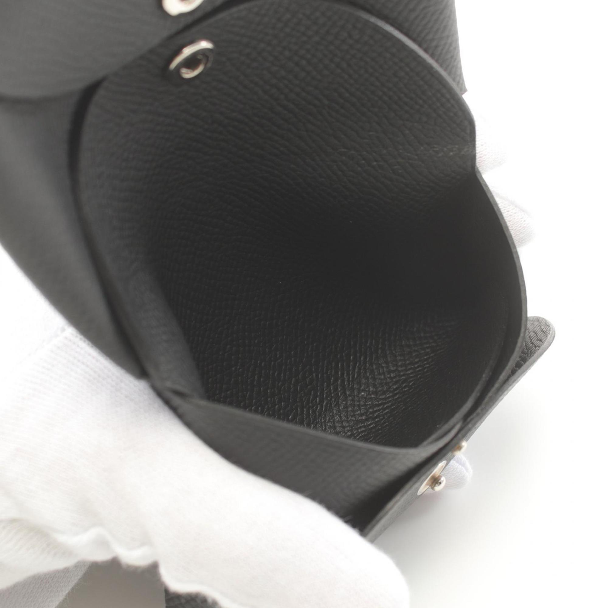 Hermes Black Epsom Leather Coin Purse/Coin Case (Pre-Owned)