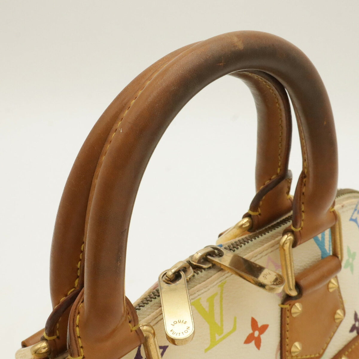 Louis Vuitton Blanc Multi-Color White Monogram Multicolore Canvas Handbag (Pre-Owned)