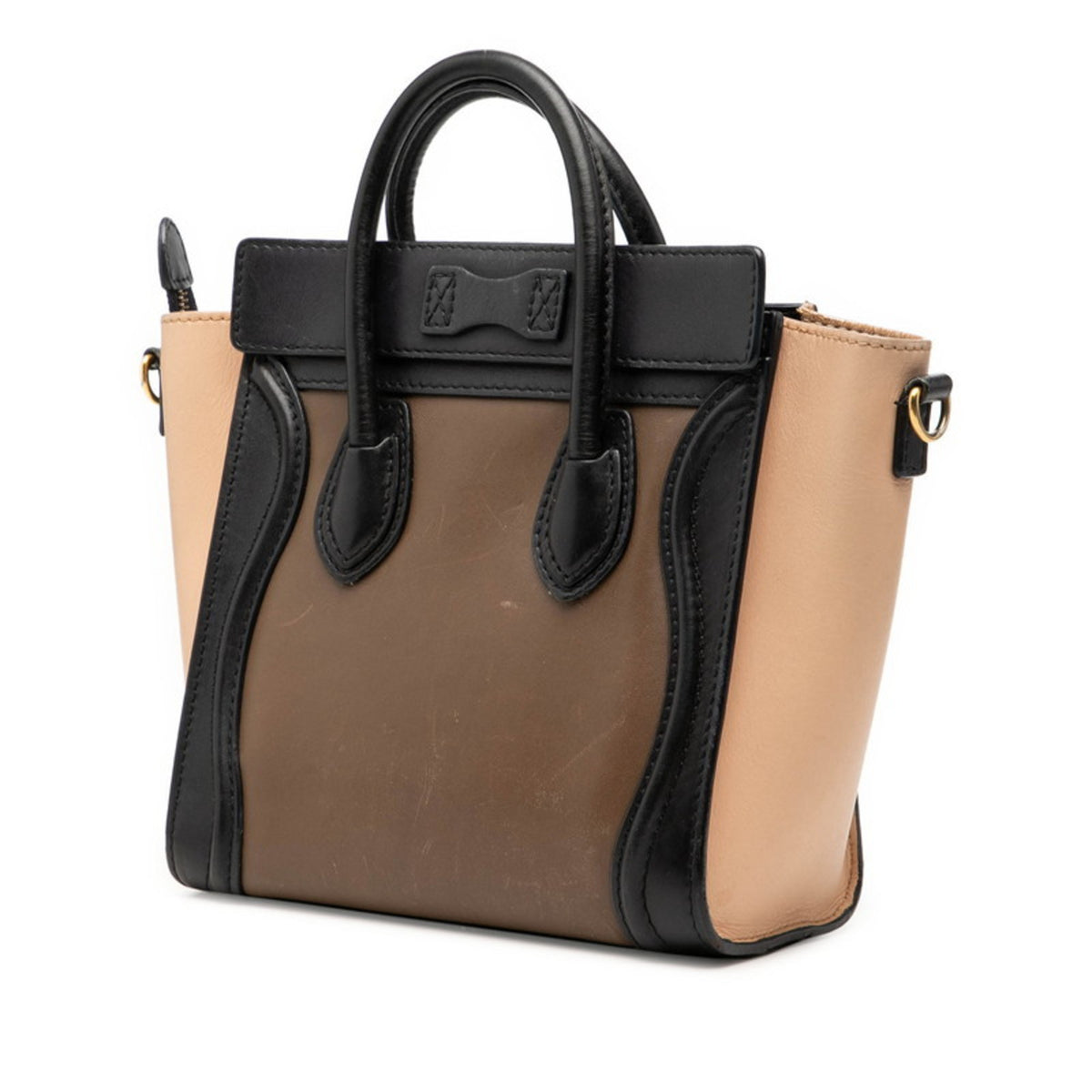 Celine Brown Multi-Color Leather Handbag Shoulder Bag (Pre-Owned)