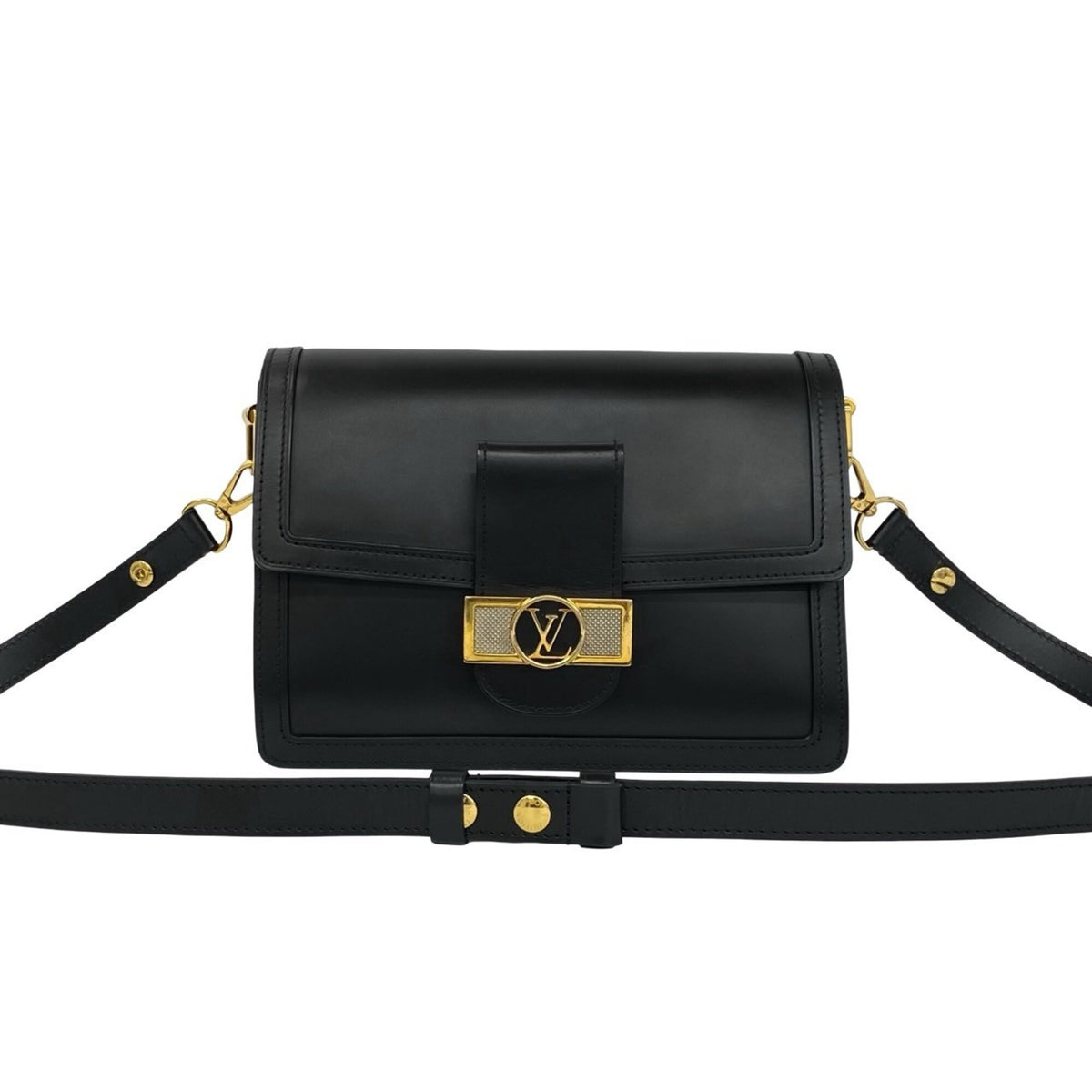 Louis Vuitton Black Leather Pochette Shoulder Bag (Pre-Owned)