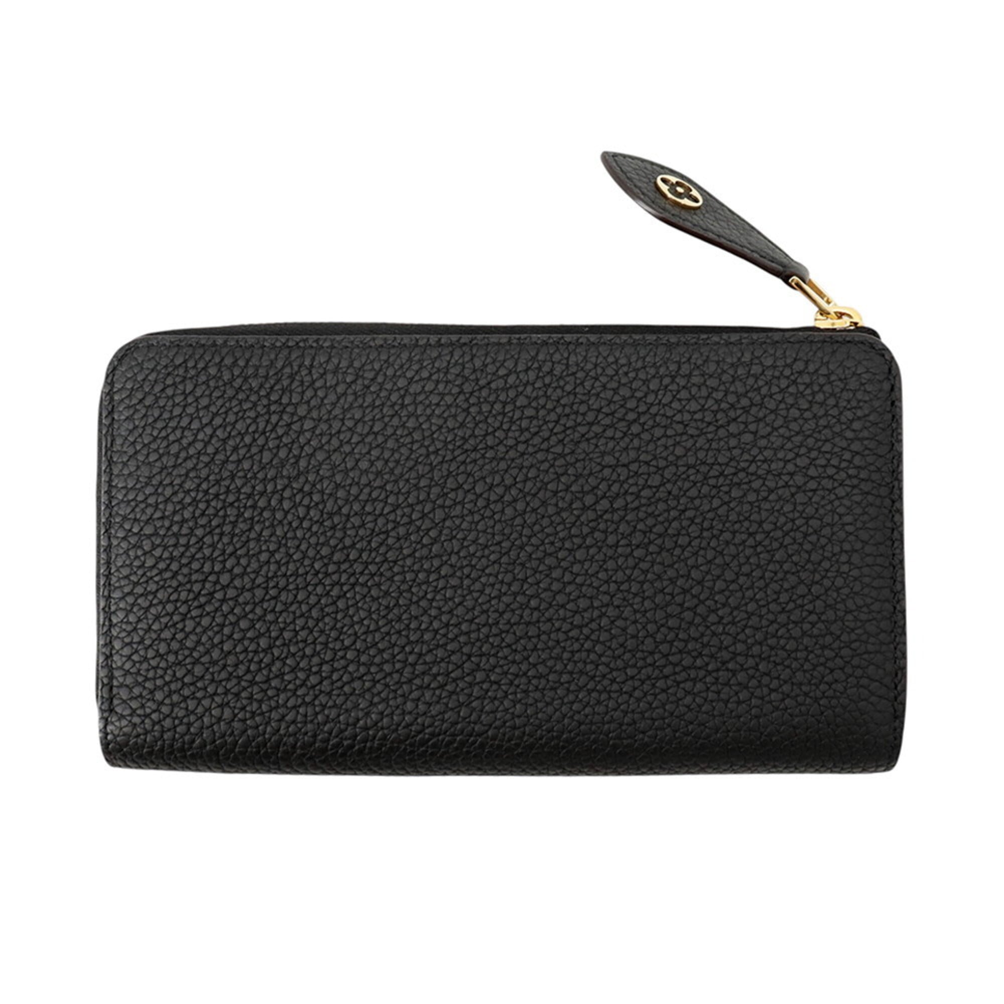 Louis Vuitton Black Noir Pink Leather Long Wallet (Bi-Fold) (Pre-Owned)