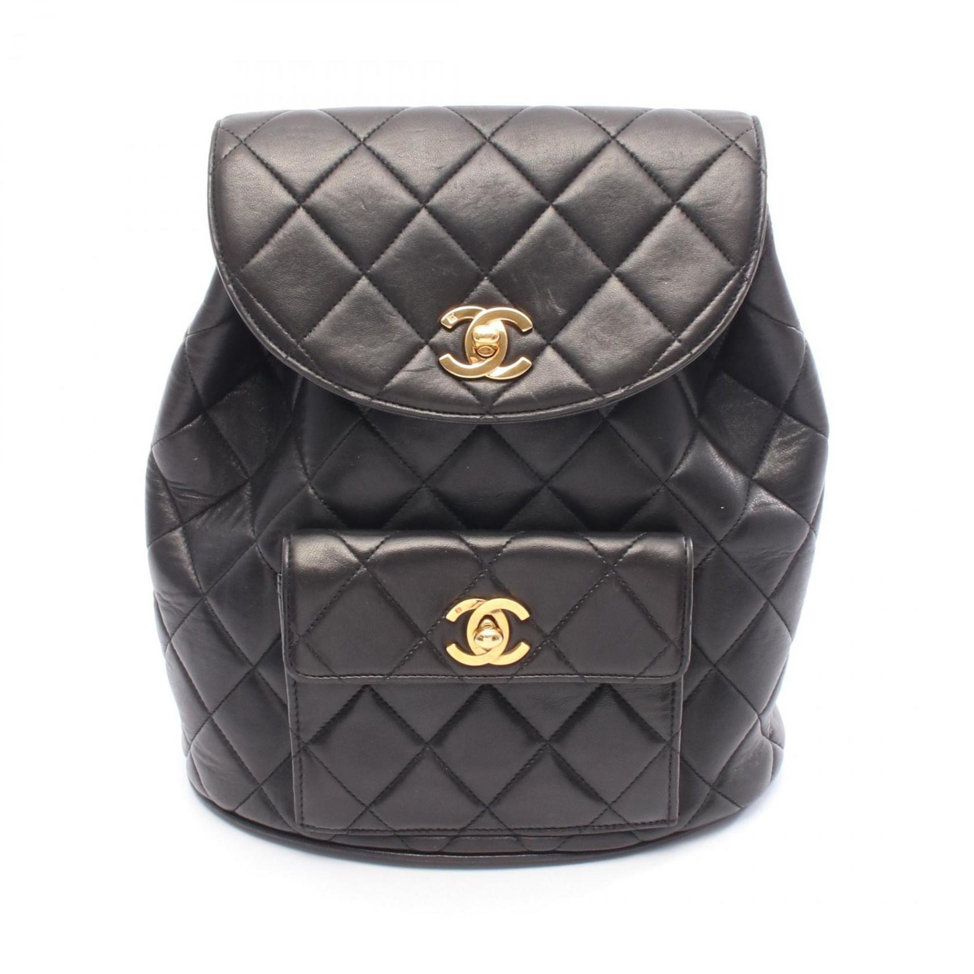 Chanel Black Leather Backpack (Pre-Owned)