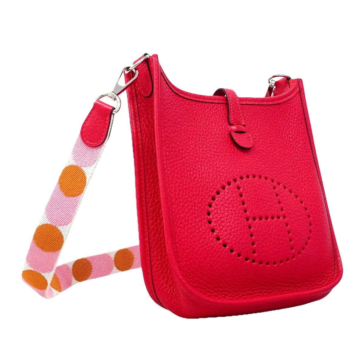 Hermes Pink Taurillon Clemence Leather Shoulder Bag (Pre-Owned)