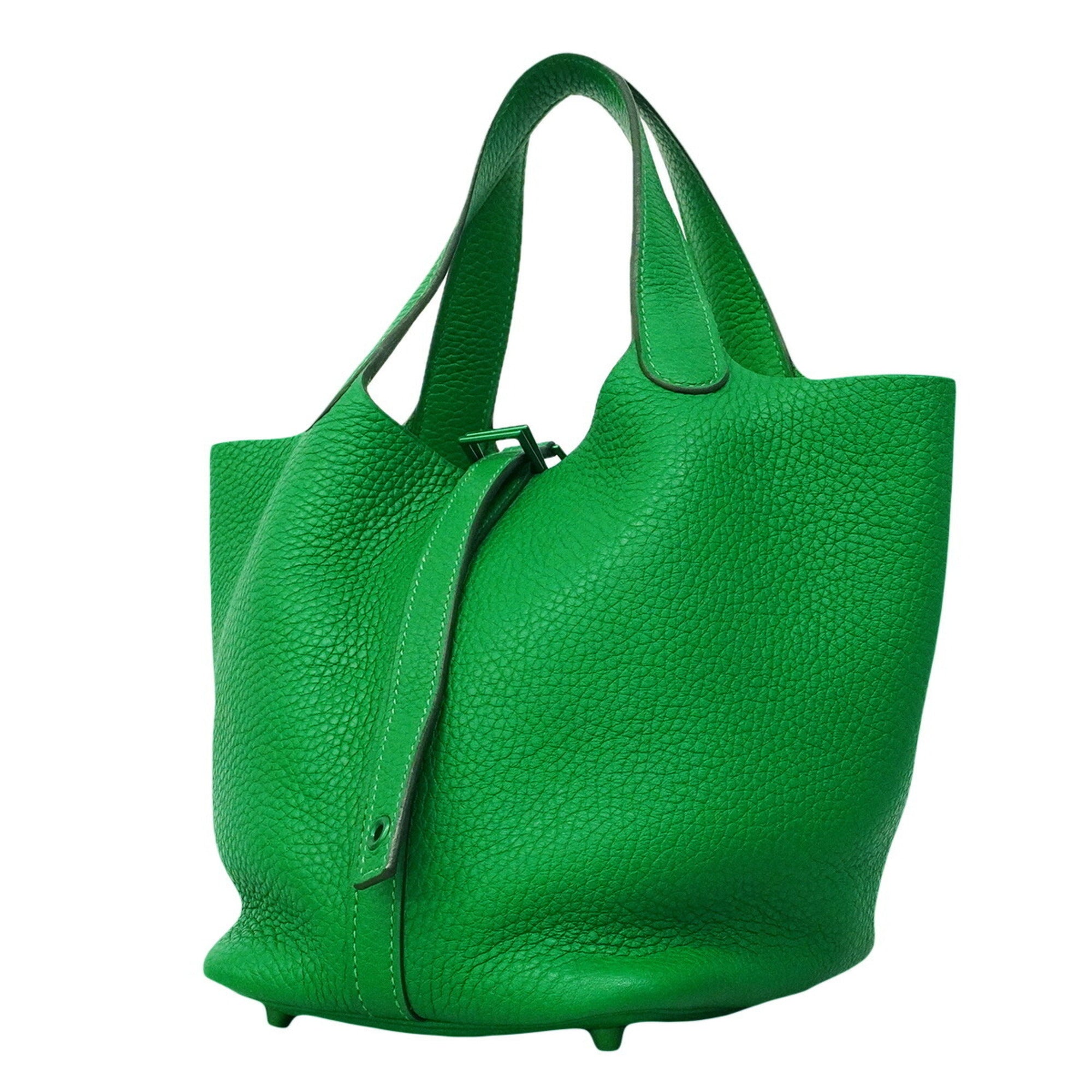 Hermes Bambou Taurillon Clemence Leather Handbag (Pre-Owned)