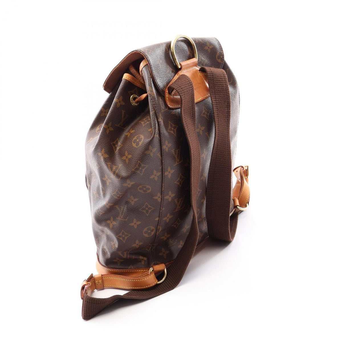 Louis Vuitton Brown Monogram Coated Canvas Leather Backpack (Pre-Owned)