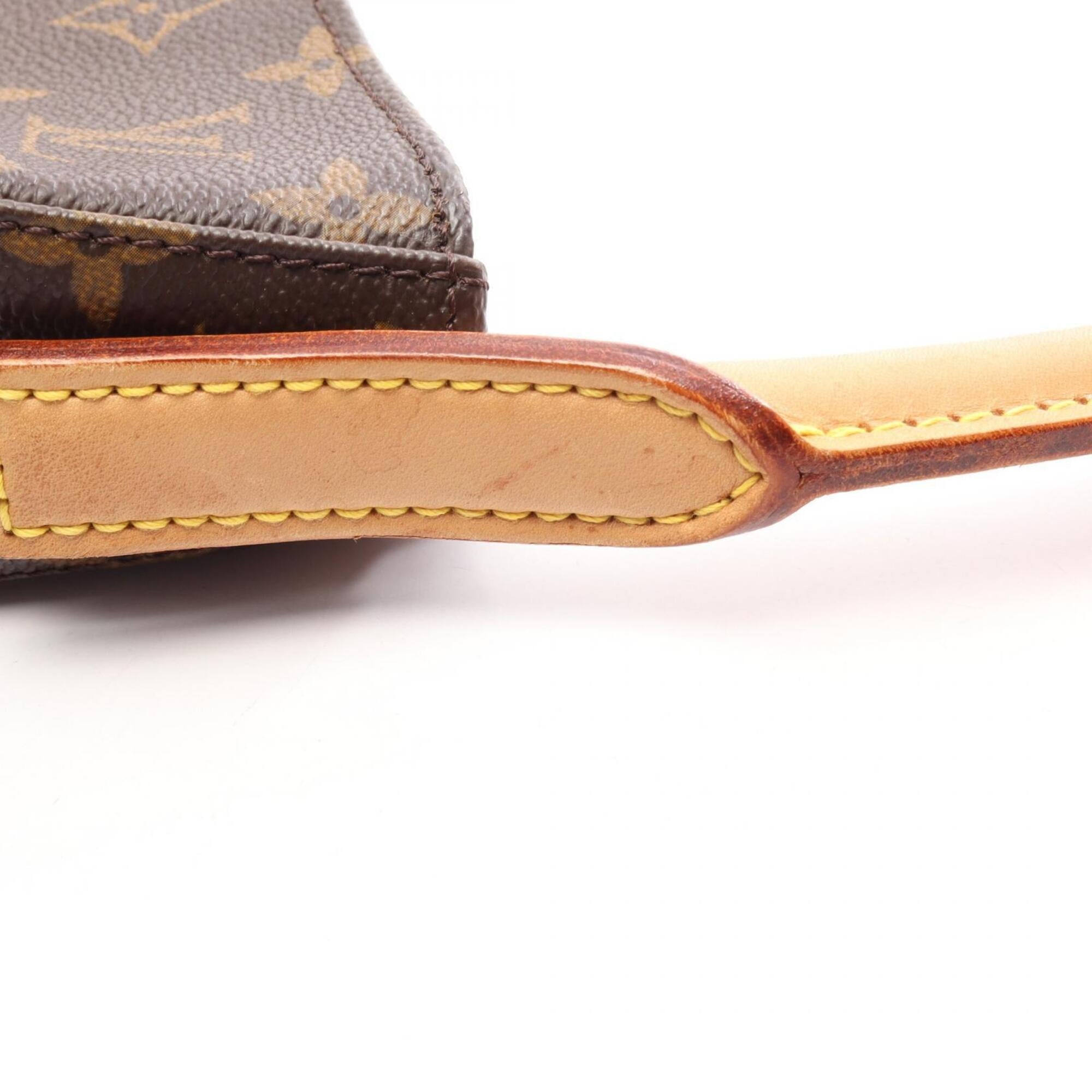 Louis Vuitton Brown Monogram Coated Canvas Leather Handbag Shoulder Bag (Pre-Owned)