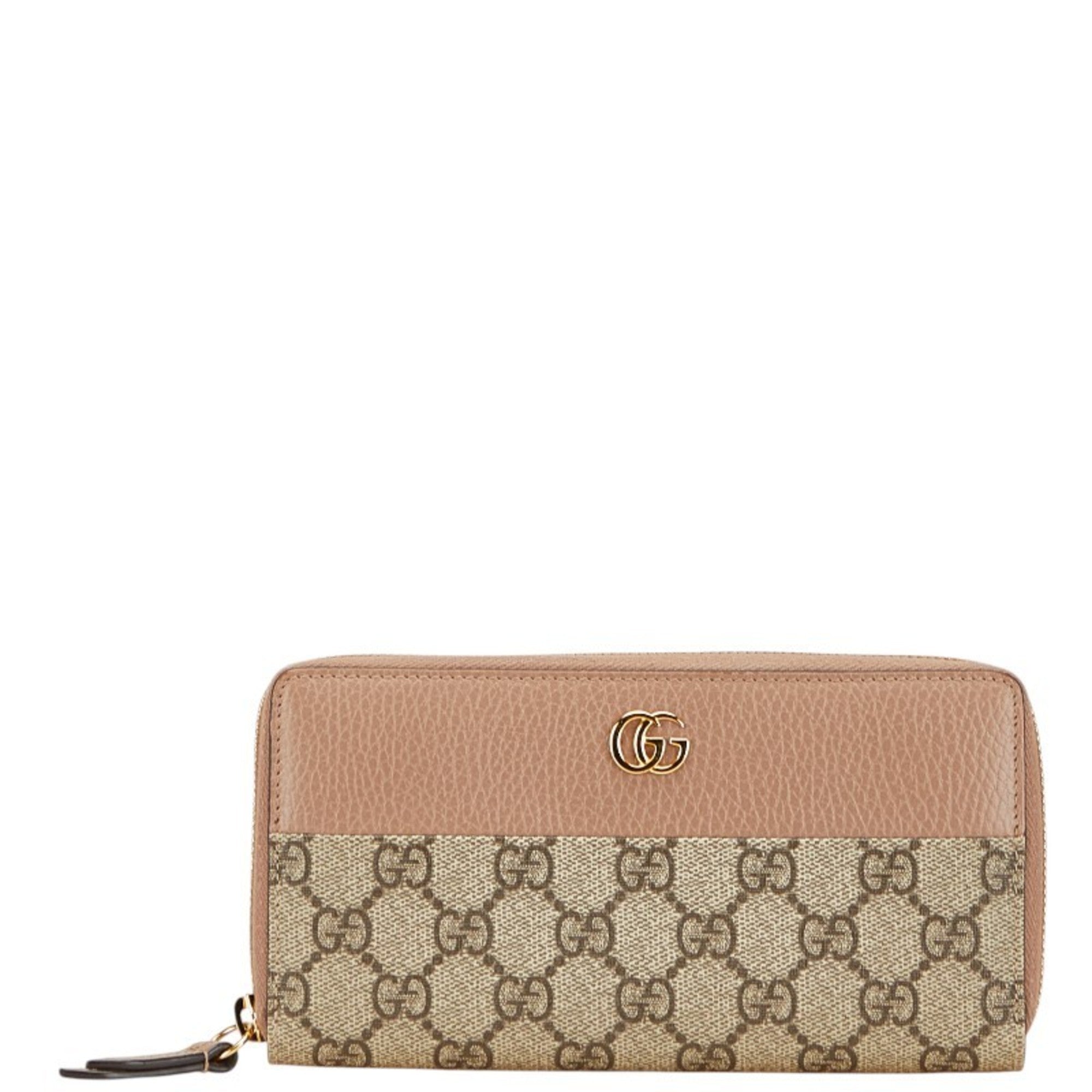 Gucci Beige Pvc Leather Long Wallet (Bi-Fold) (Pre-Owned)