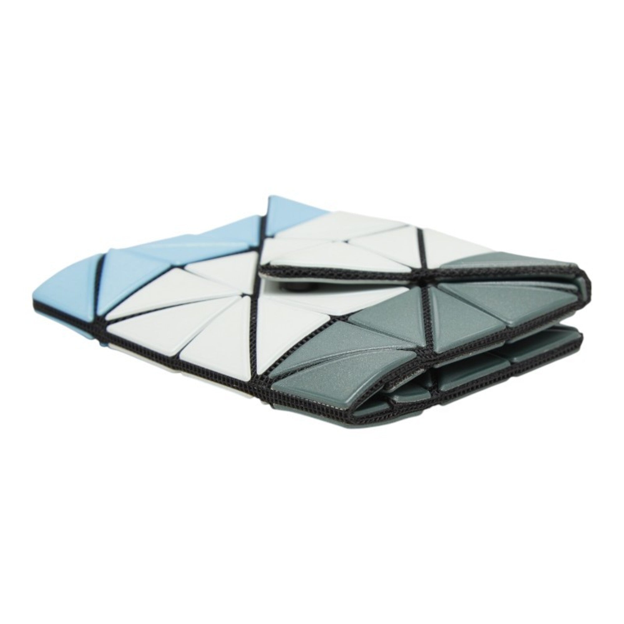 Issey Miyake Blue Gray Polyester Nylon Wallet (Bi-Fold) (Pre-Owned)