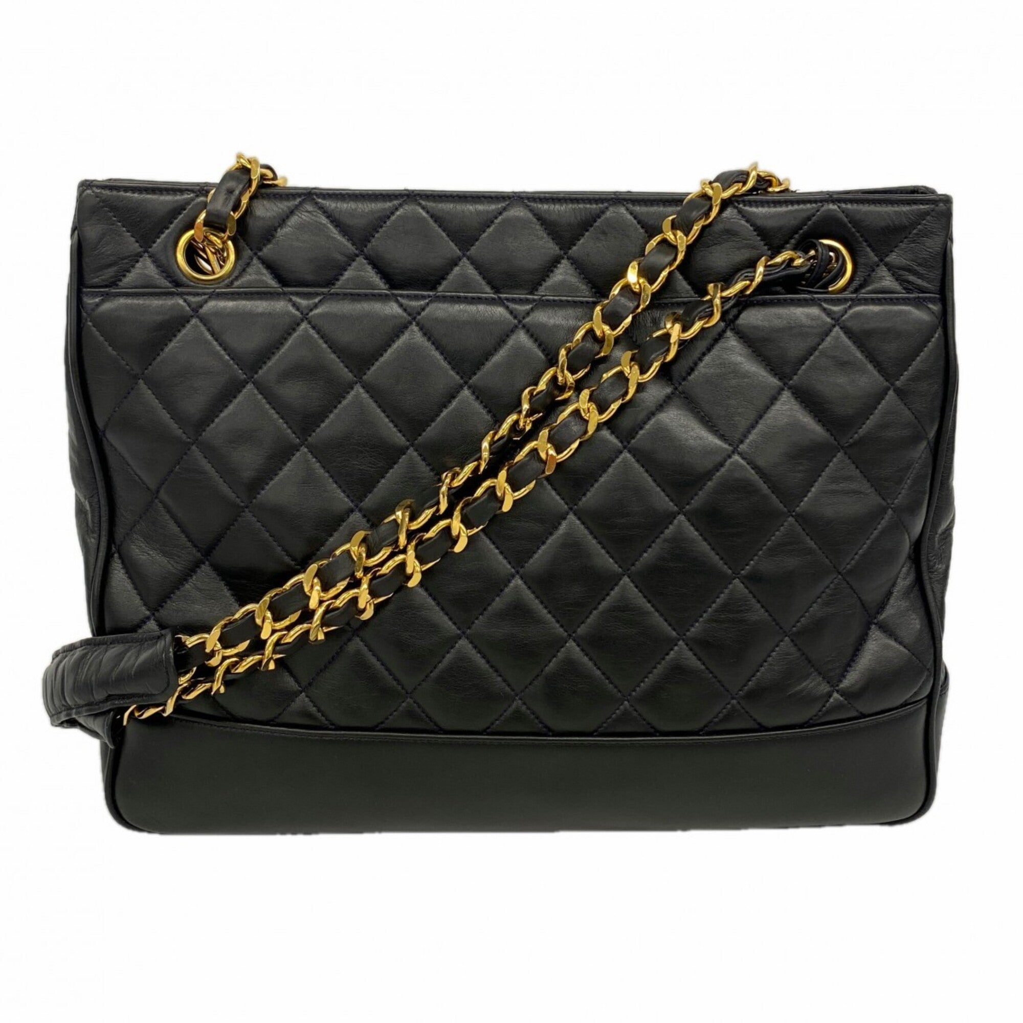 Chanel Black Leather Tote Bag (Pre-Owned)