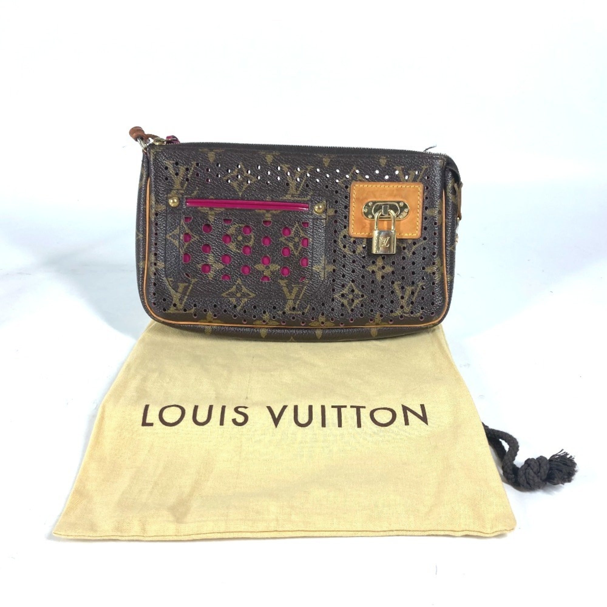 Louis Vuitton Fuchsia Pink Monogram Pochette Pouch Shoulder Bag (Pre-Owned)