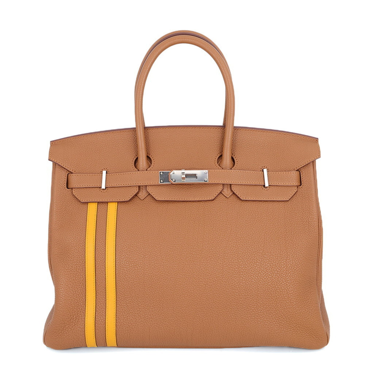 Hermes Gold Yellow Togo Leather Swift Leather Handbag (Pre-Owned)
