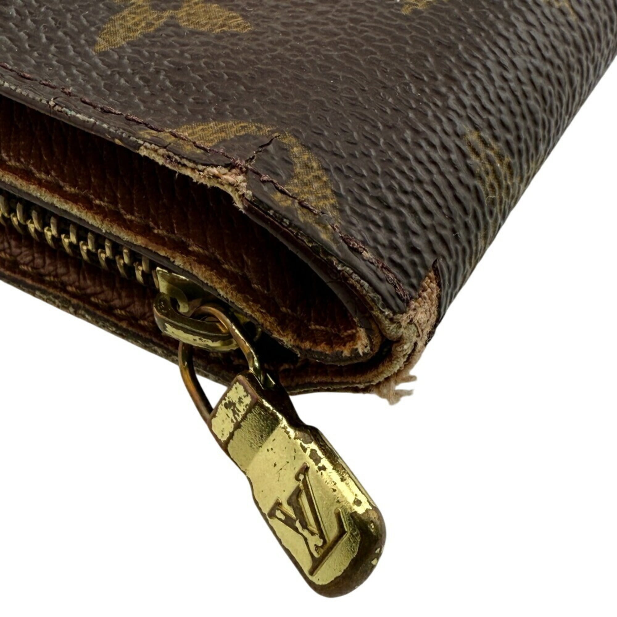 Louis Vuitton Brown Monogram Leather Wallet (Bi-Fold) (Pre-Owned)
