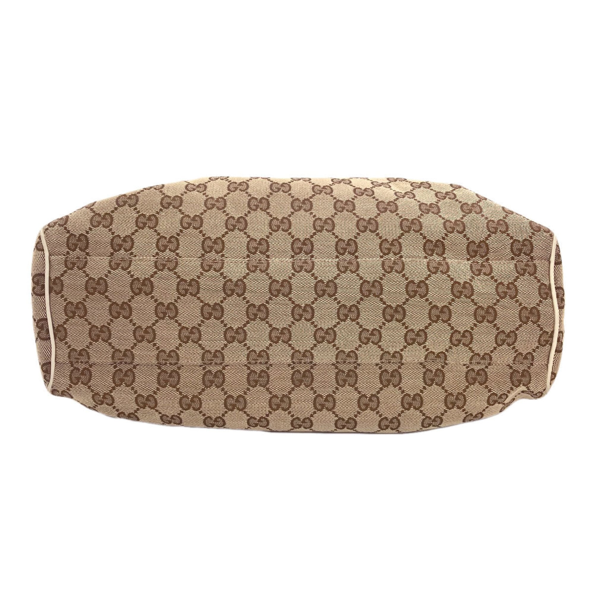 Gucci Sukey Brown Canvas Tote Bag (Pre-Owned)