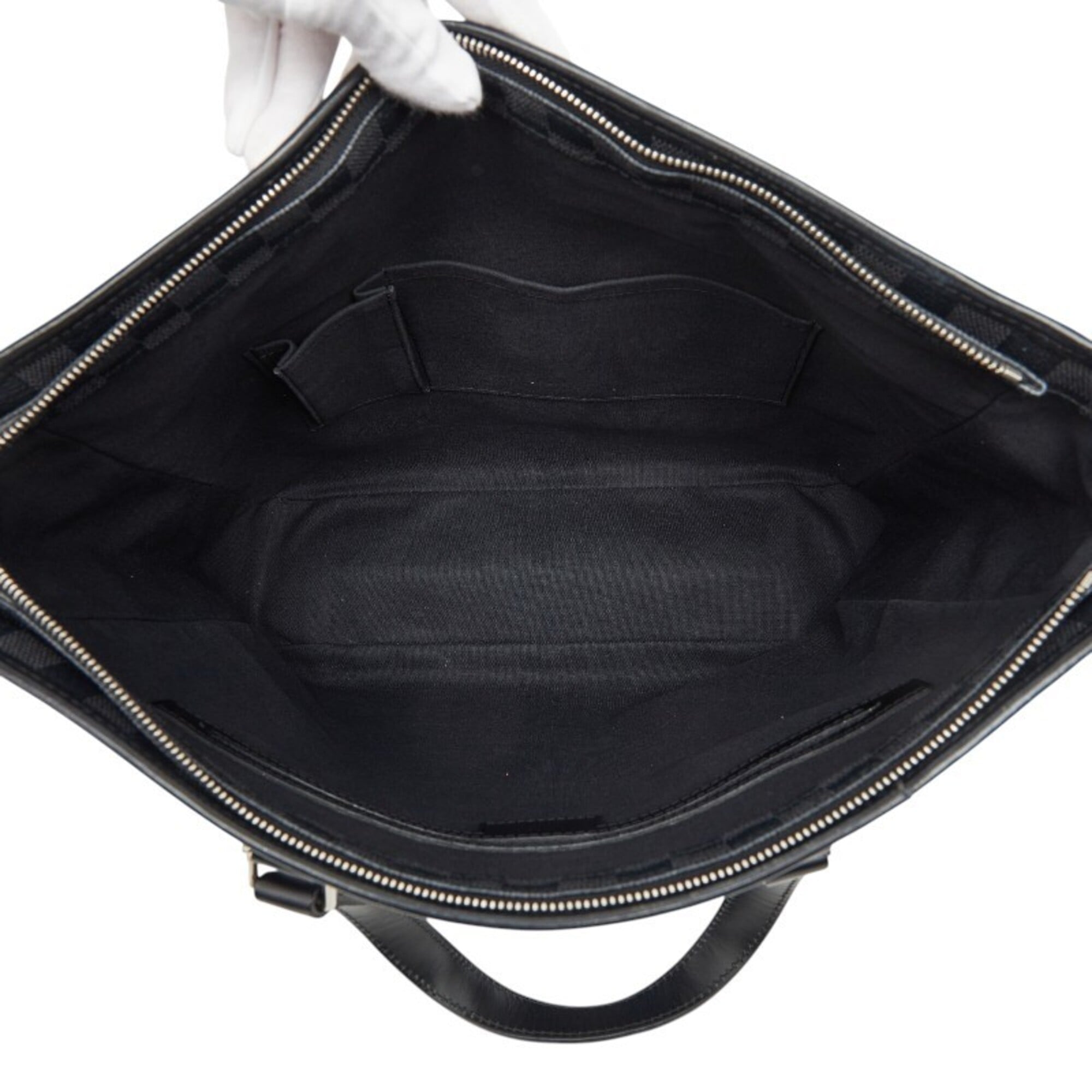 Louis Vuitton Black Pvc Leather Shoulder Bag Tote Bag (Pre-Owned)