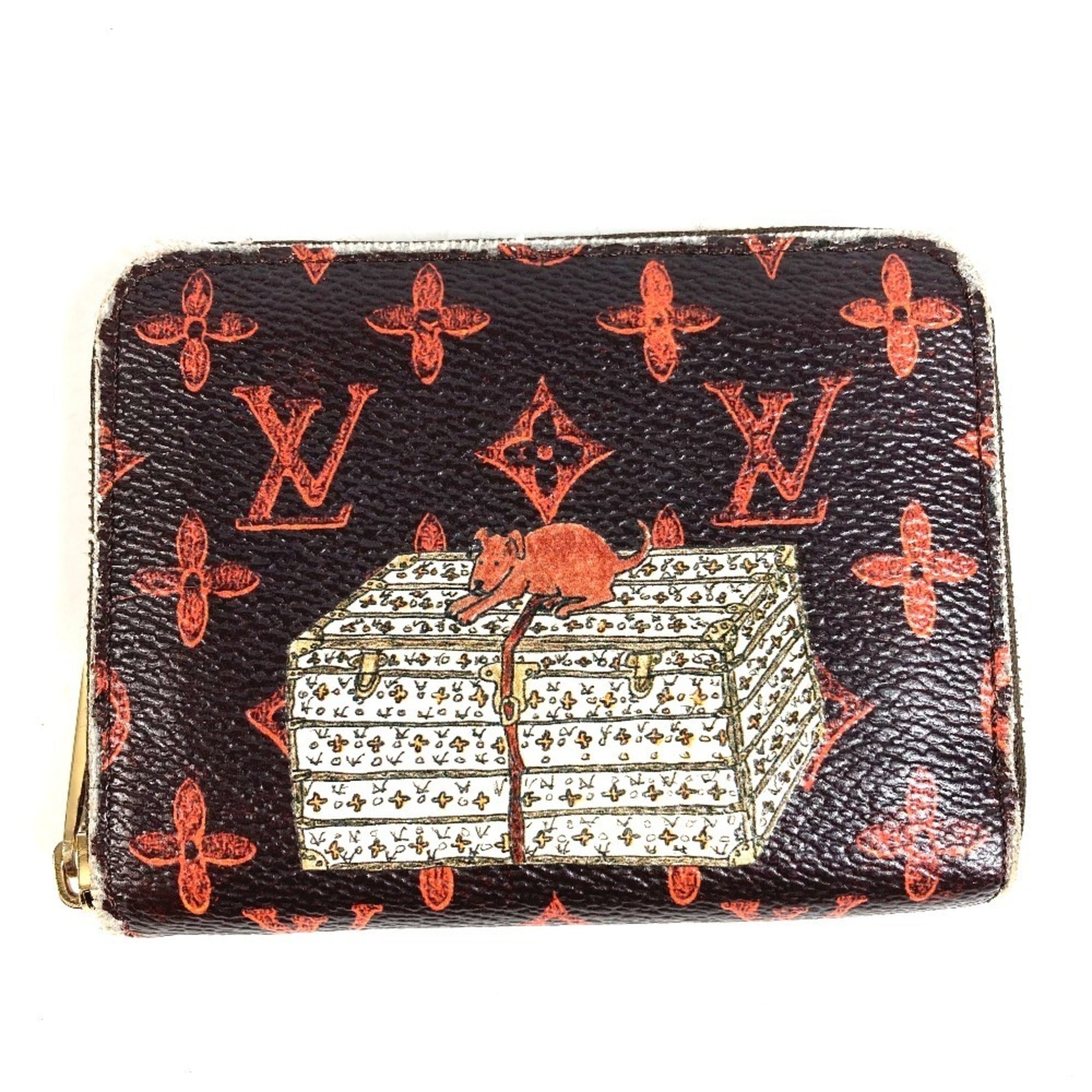Louis Vuitton Brown Orange Monogram Coin Purse/Coin Case (Pre-Owned)