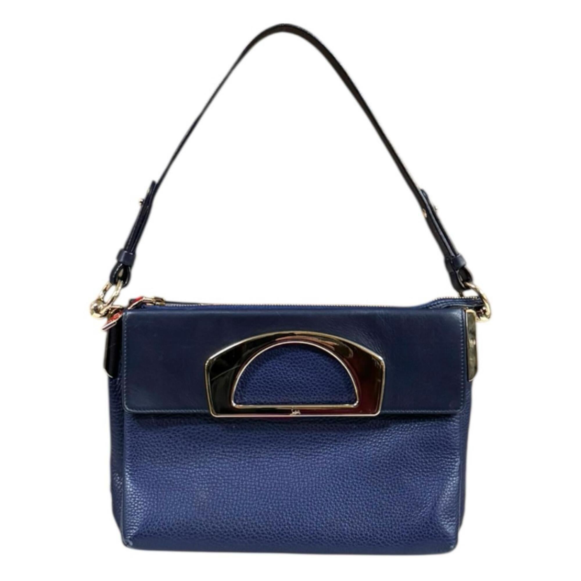 Christian Louboutin Navy Leather Shoulder Bag (Pre-Owned)