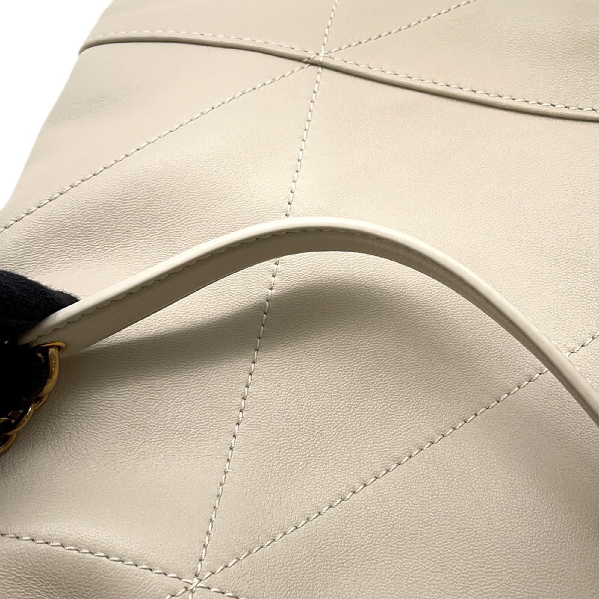 Yves Saint Laurent Beige Leather Handbag Shoulder Bag (Pre-Owned)