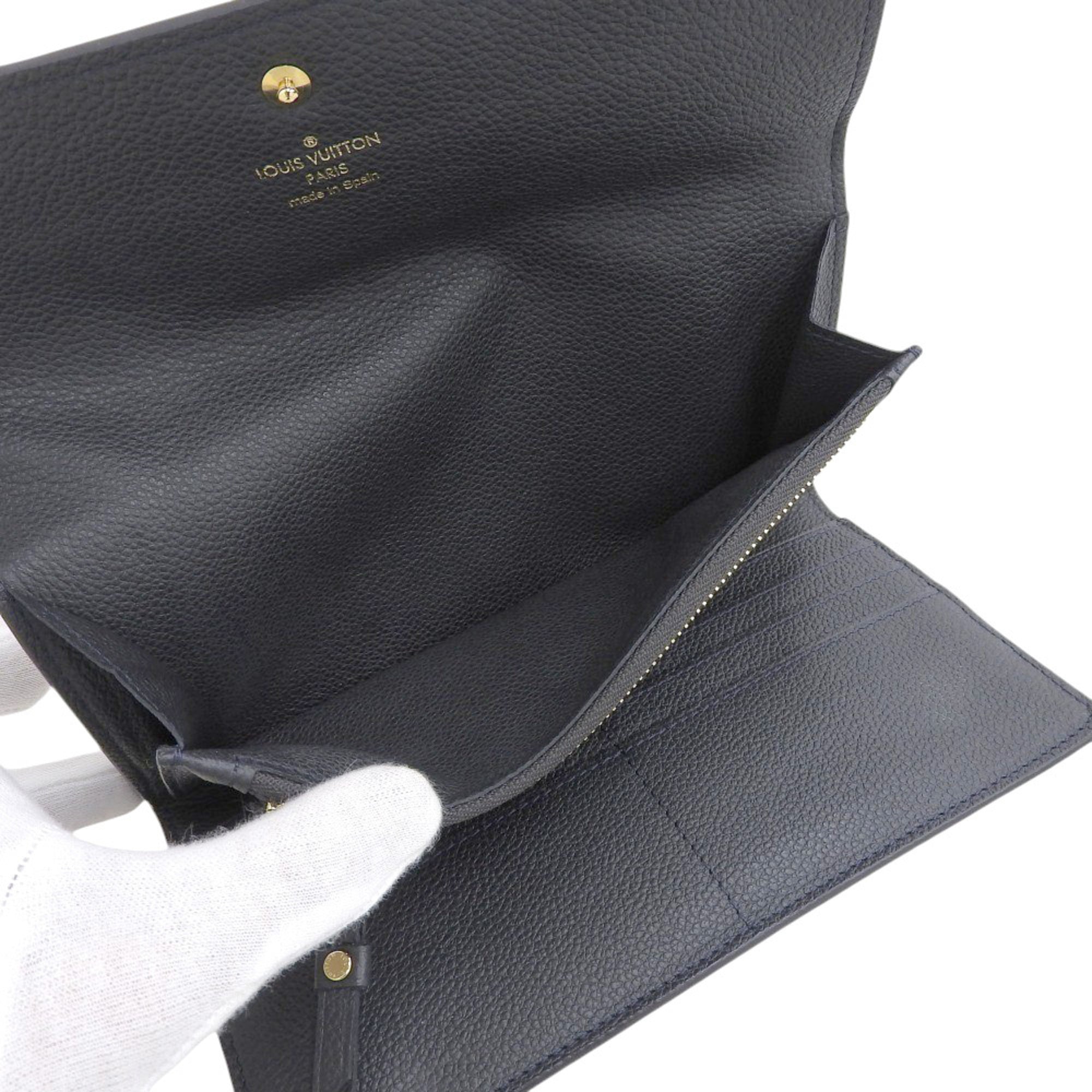 Louis Vuitton Infini Navy Monogram Empreinte Long Wallet (Tri-Fold) (Pre-Owned)