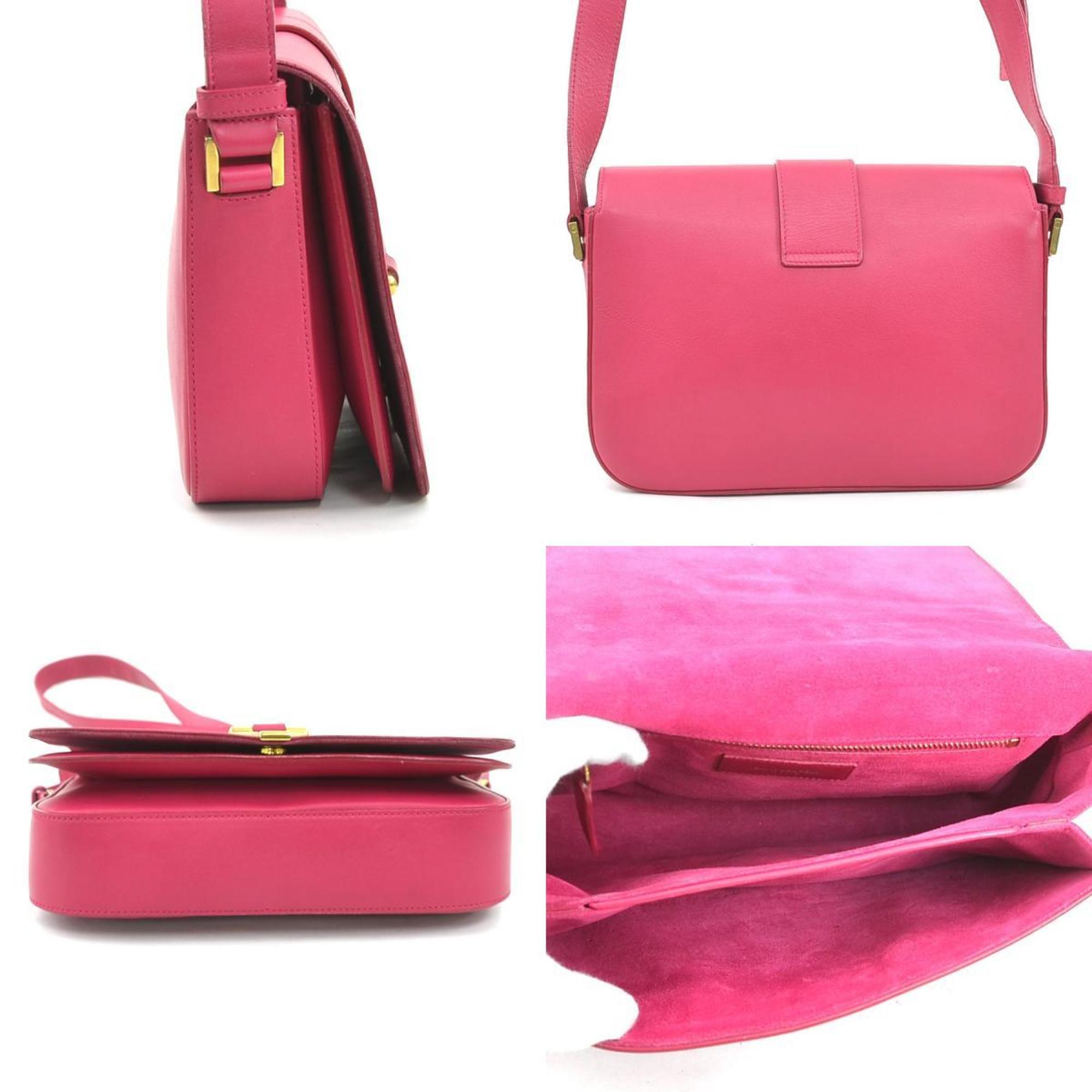 Saint Laurent Pink Leather Shoulder Bag (Pre-Owned)