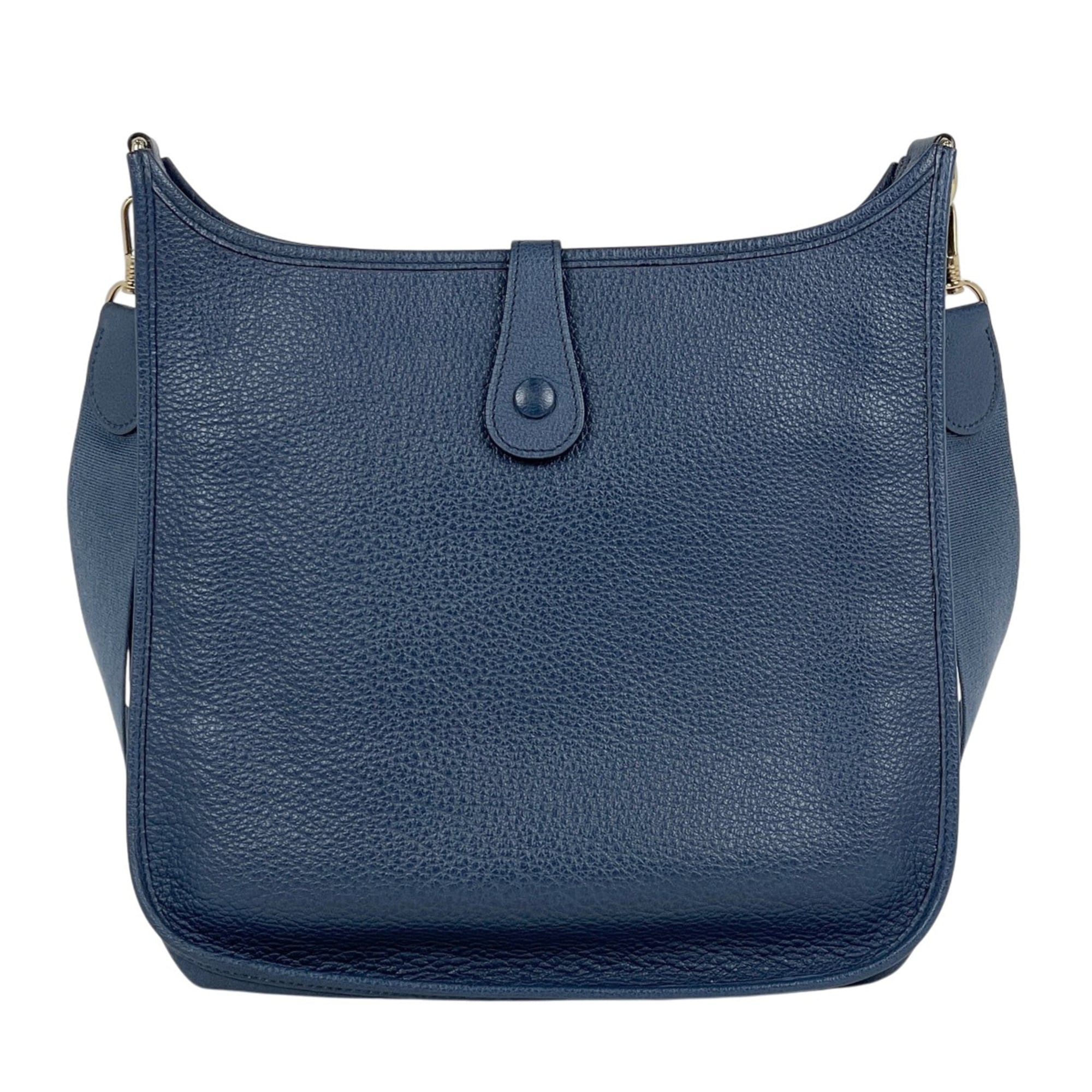 Hermes Evelyne Blue Leather Shoulder Bag (Pre-Owned)