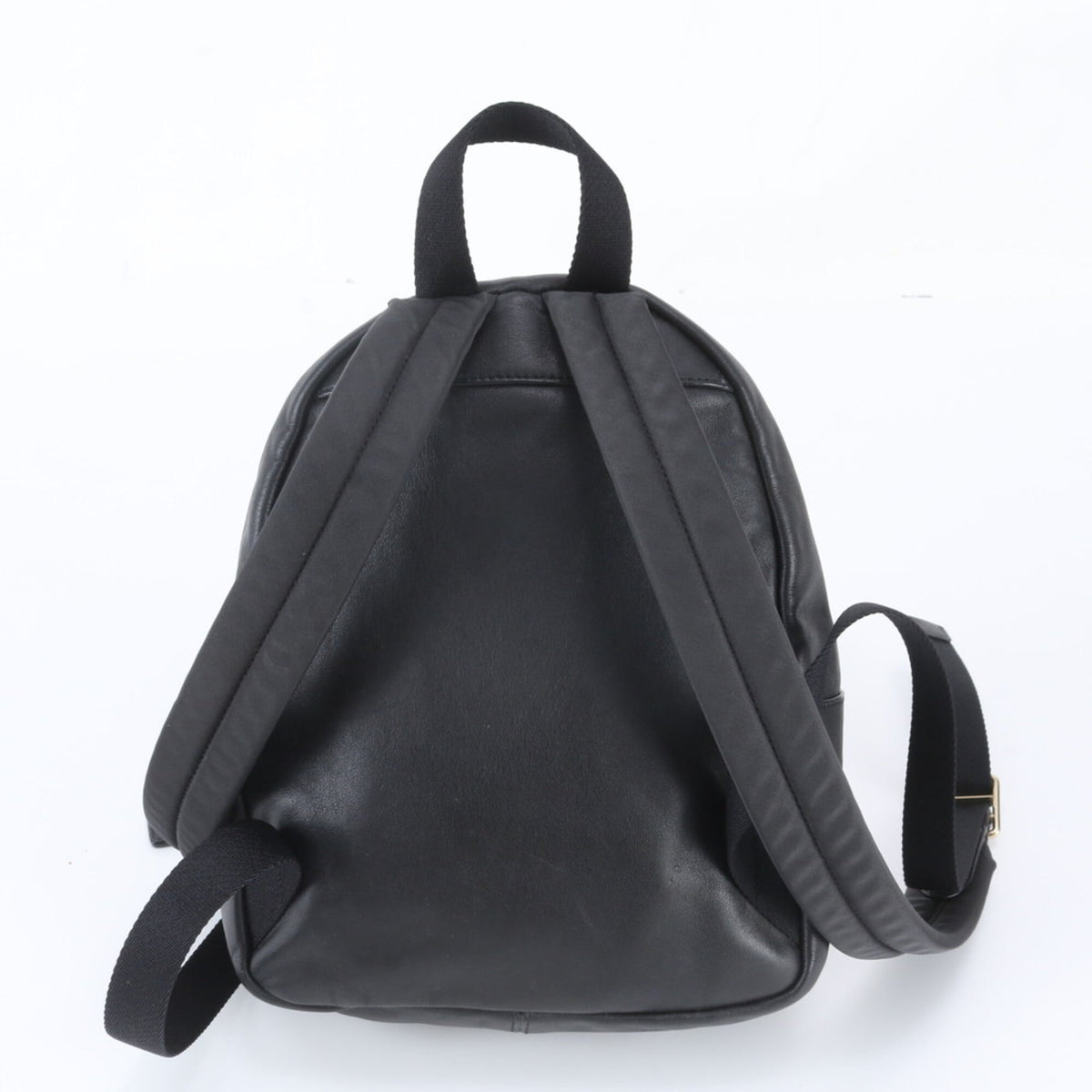 Coach Black Brown Leather Coated Canvas Backpack Shoulder Bag (Pre-Owned)