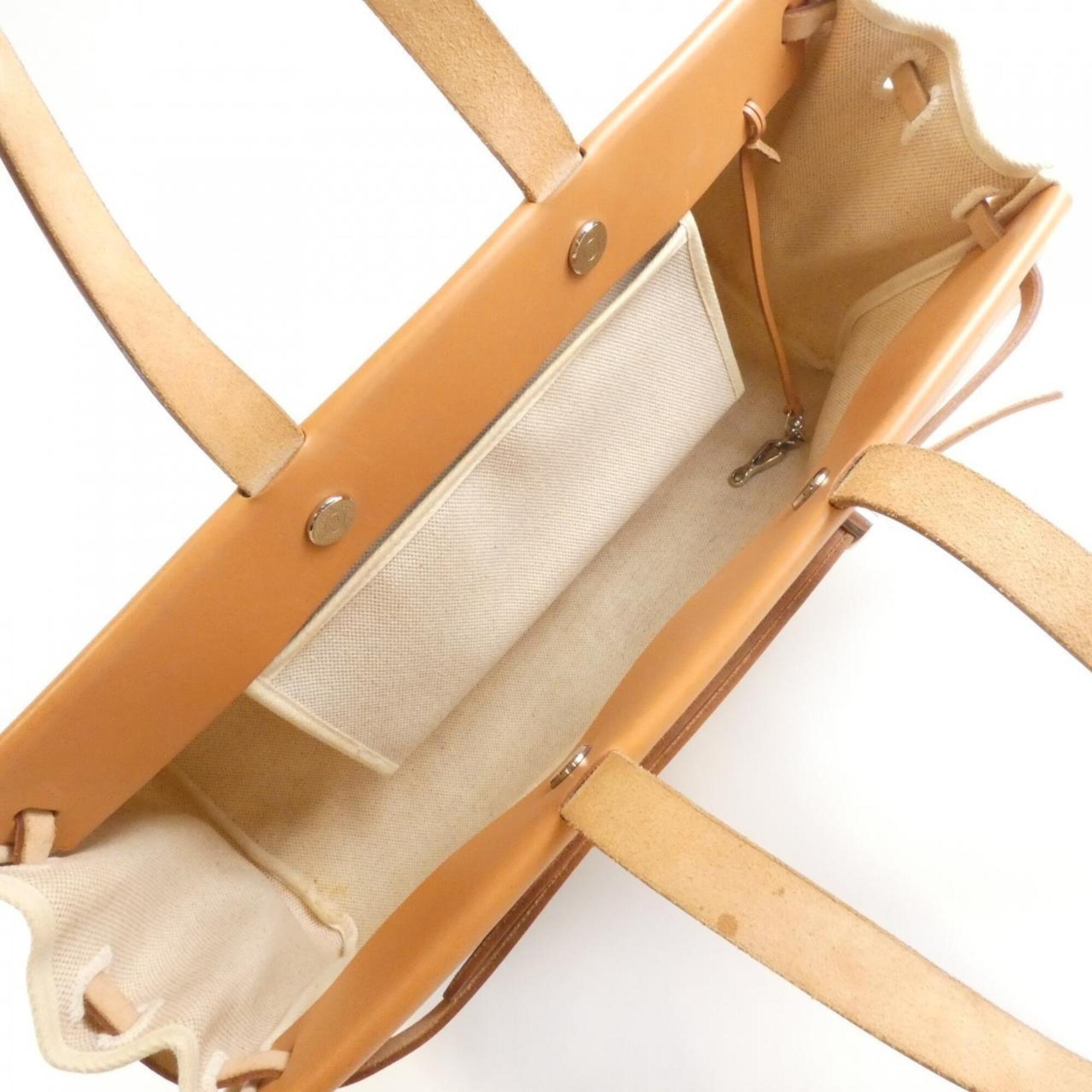 Hermes Natural Sable Toile H Handbag (Pre-Owned)