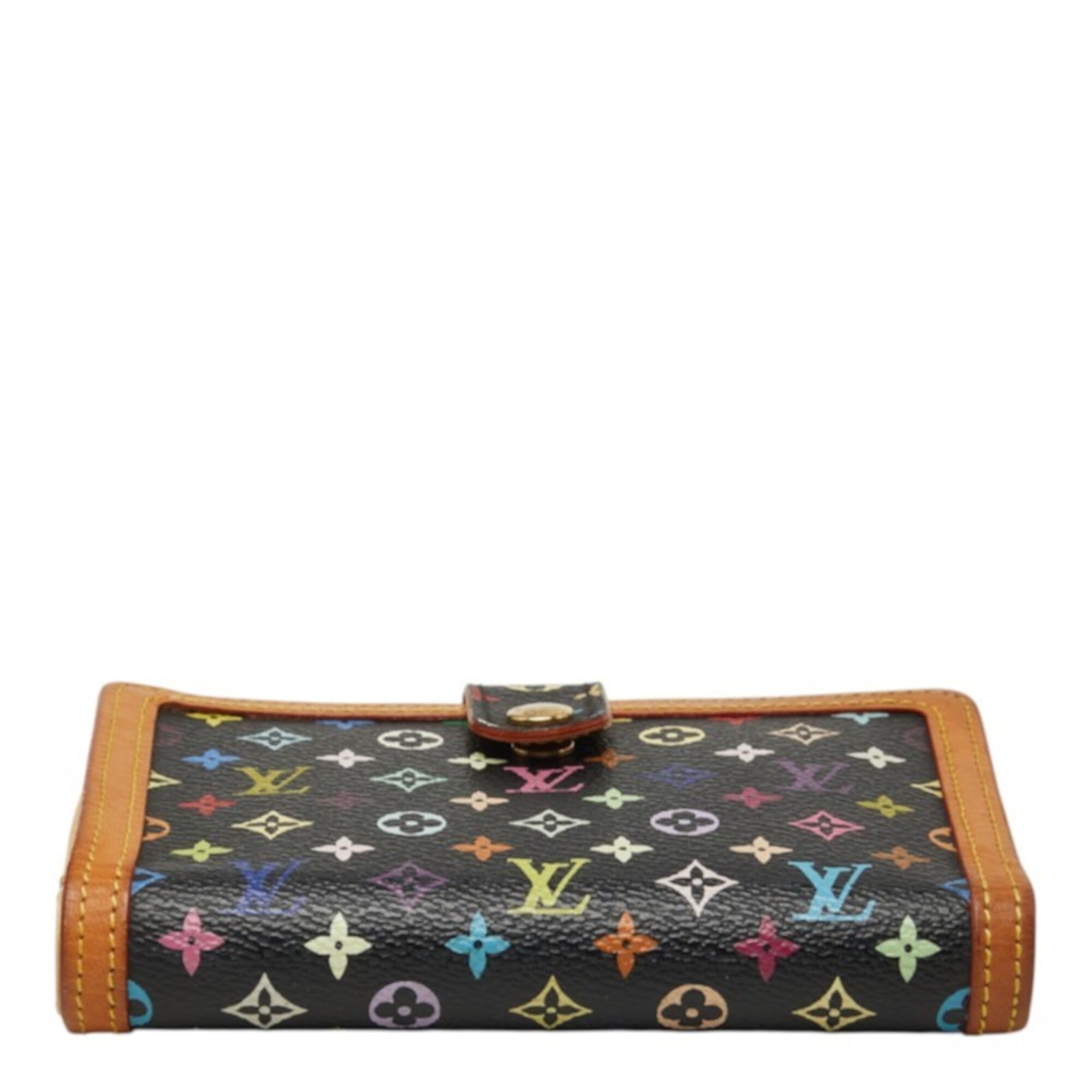 Louis Vuitton Black Multi-Color Pvc Leather Wallet (Bi-Fold) (Pre-Owned)