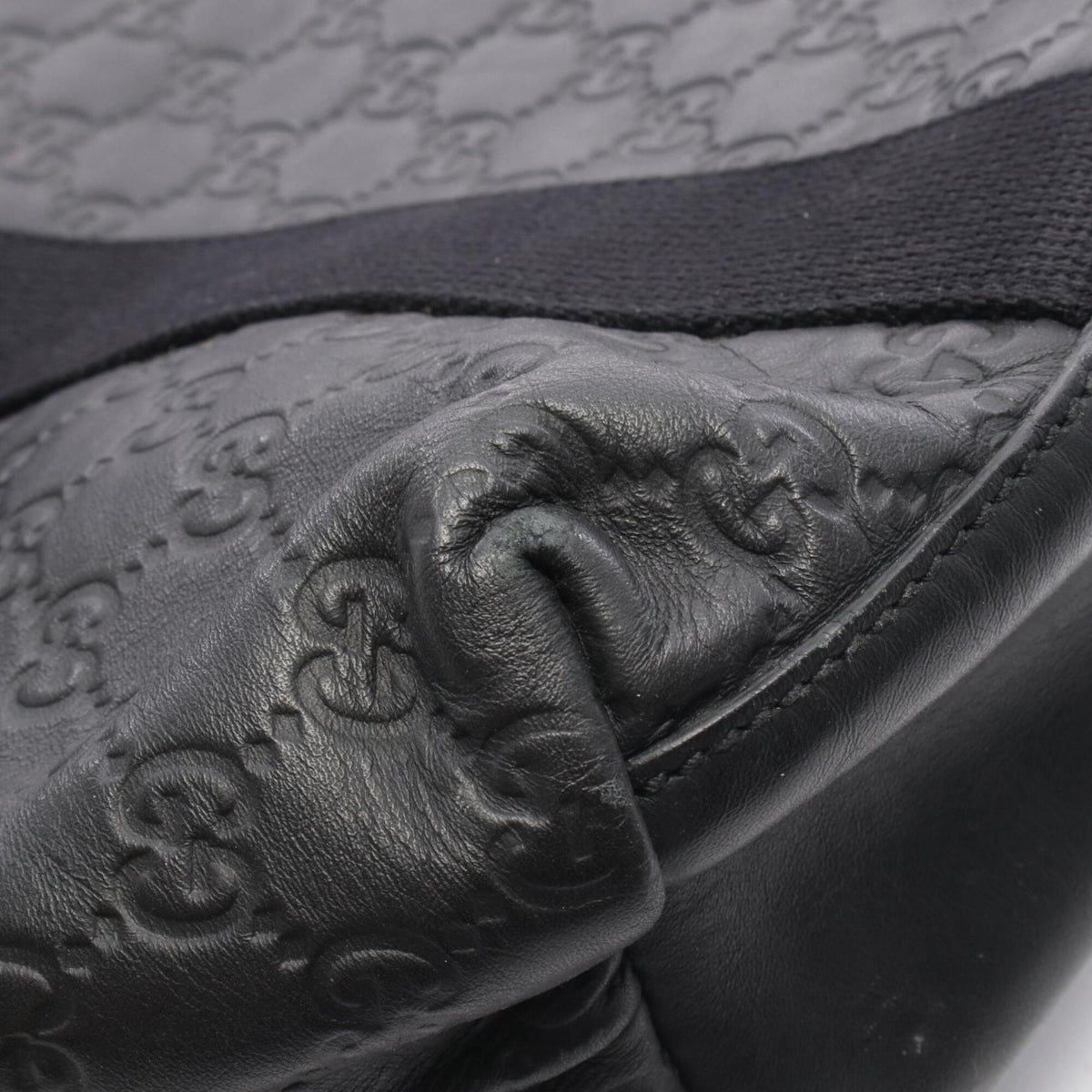 Gucci Black Leather Handbag Tote Bag (Pre-Owned)