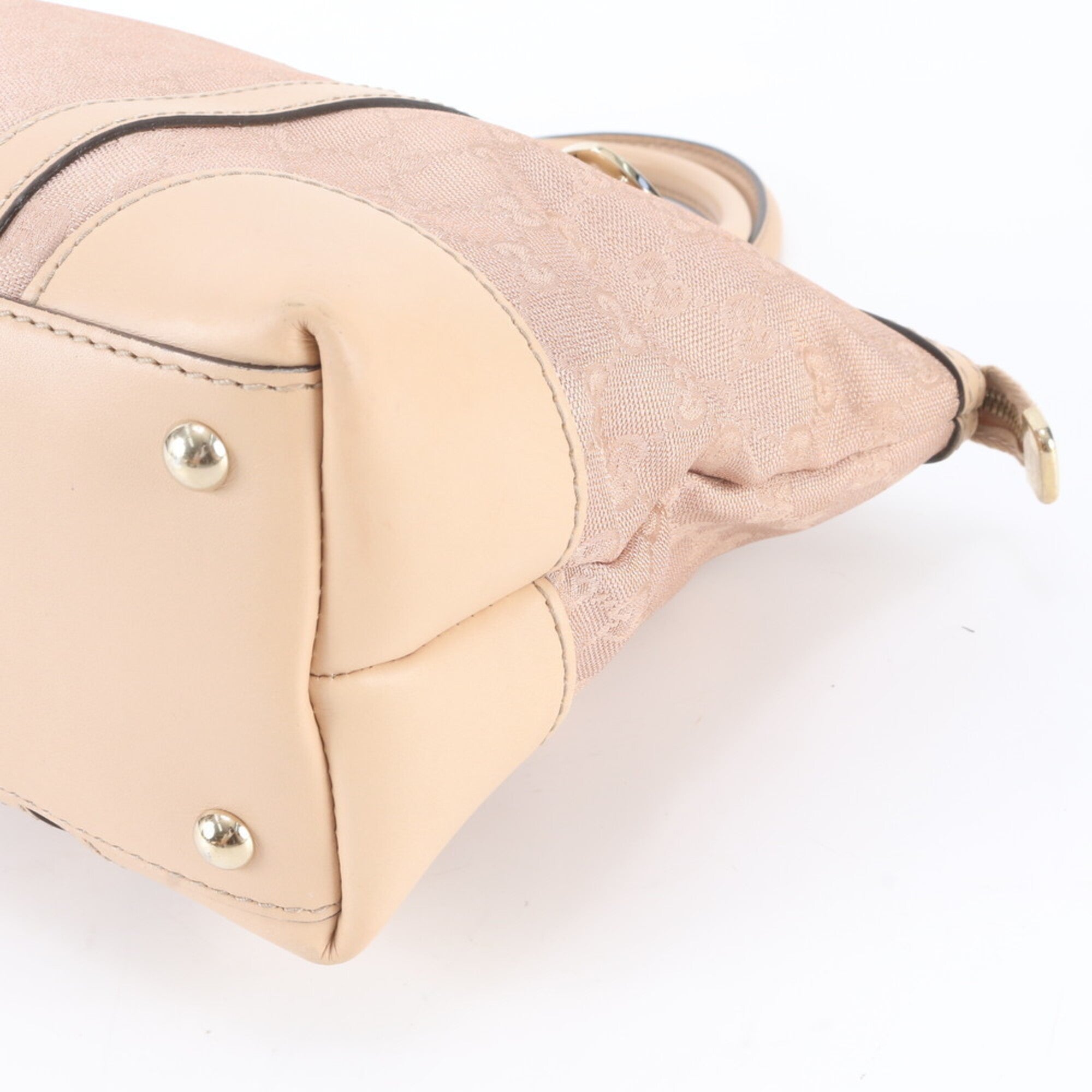 Gucci Beige Pink Gg Canvas Handbag Tote Bag (Pre-Owned)
