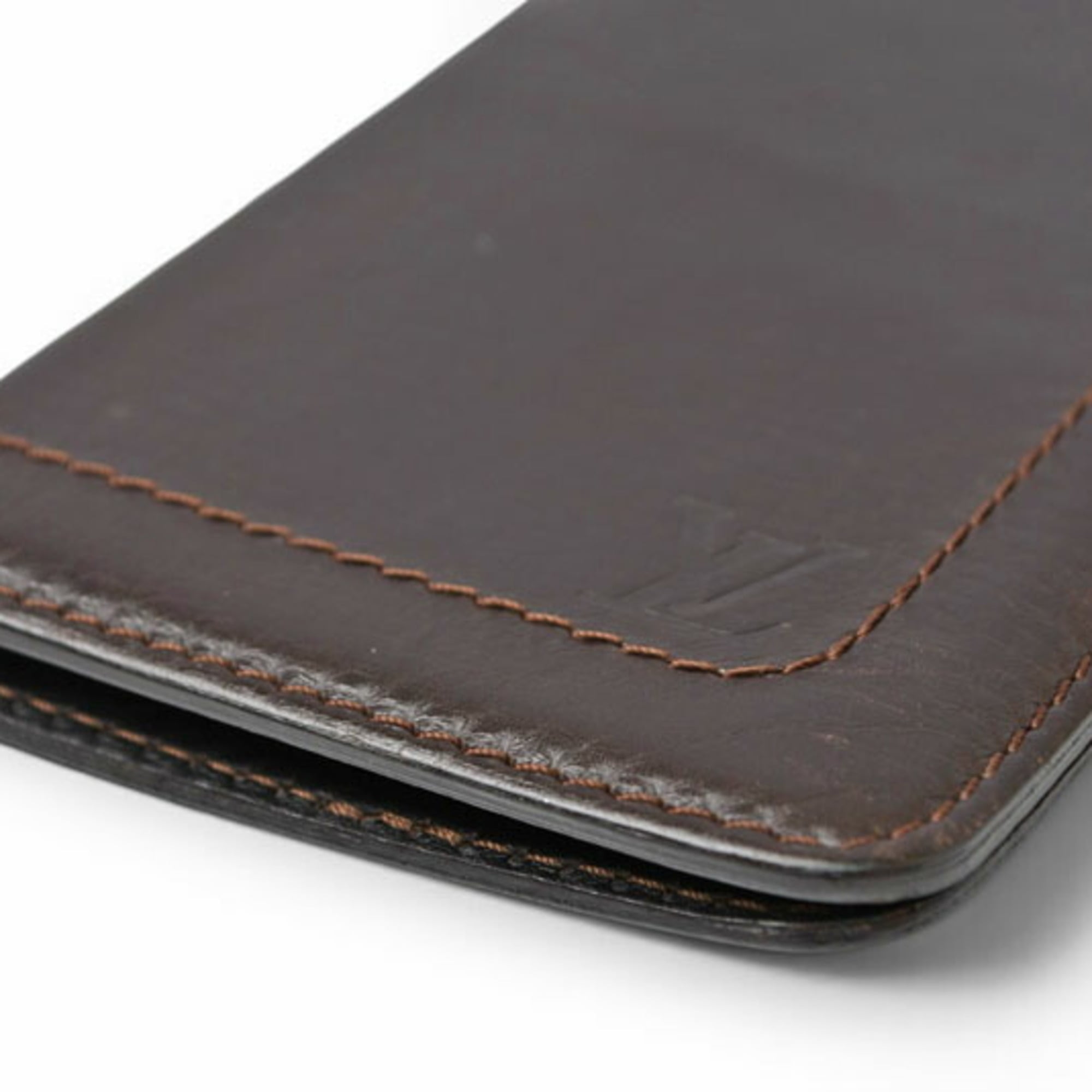 Louis Vuitton Utah Coffee Dark Brown Utah Leather Long Wallet (Bi-Fold) (Pre-Owned)